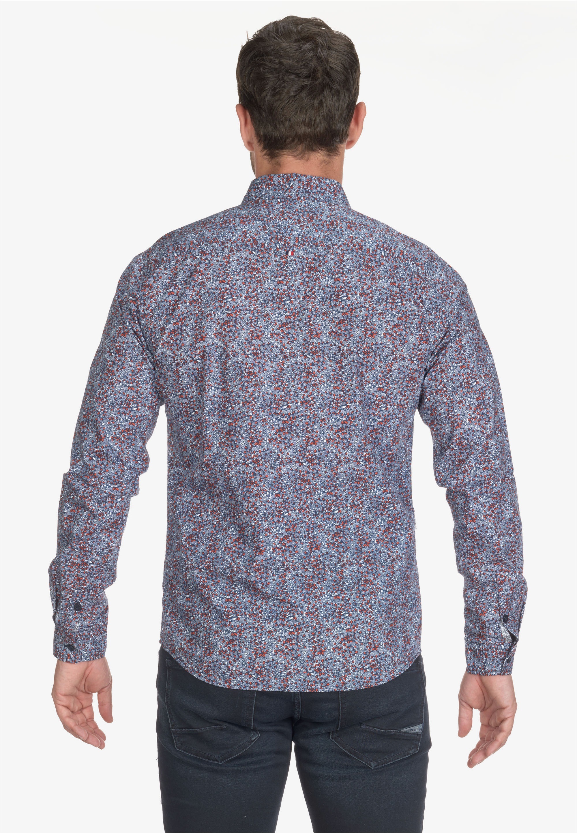 Le Temps Des Cerises Langarmhemd »RETIL«, mit filigranem Alloverprint