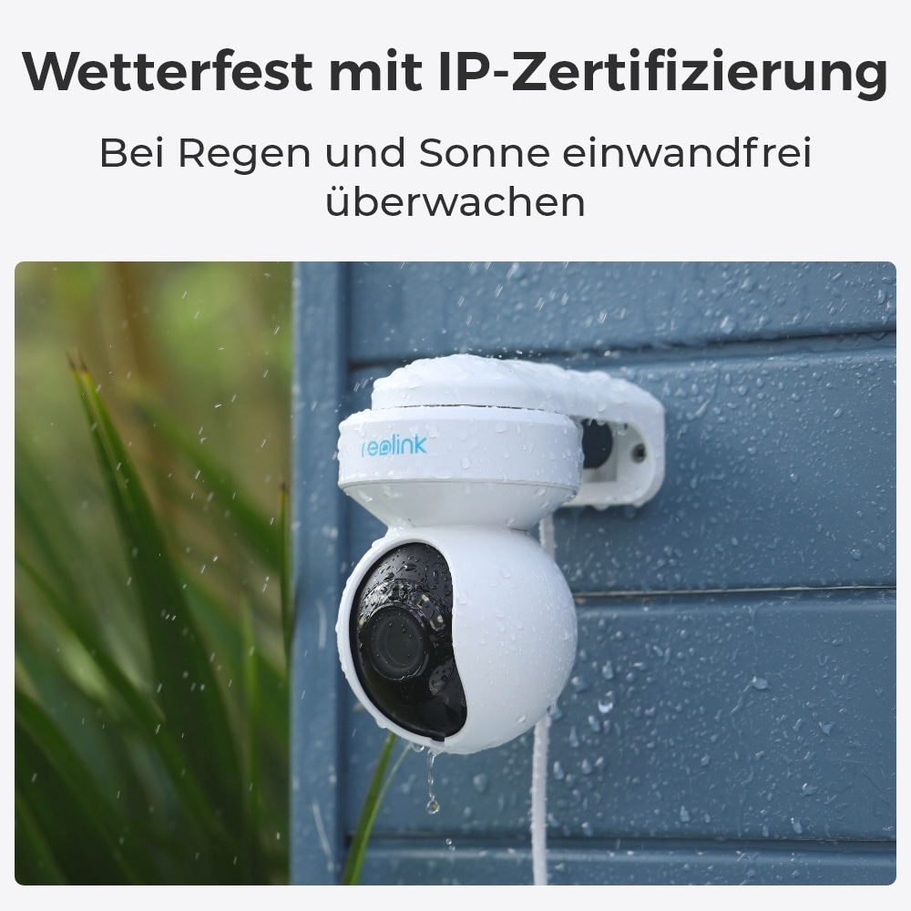 Reolink Überwachungskamera »E Serie E560 - 4K Wi-Fi 6 Überwachungskamera Aussen mit Pan & Tilt«, Außenbereich, Personen-/Fahrzeug-/Tiererkennung, 3X optischer Zoom, Farbnachtsicht