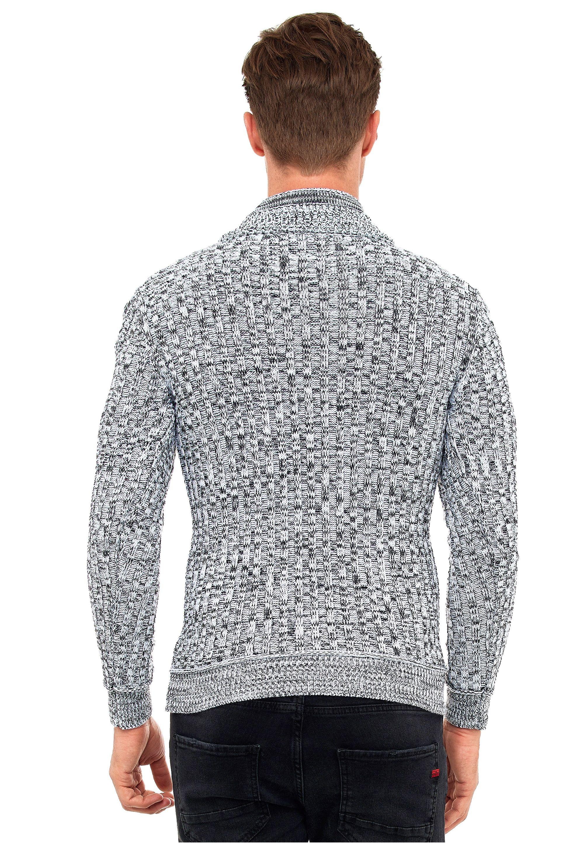 Rusty Neal Strickpullover, mit stylischem Ausschnitt