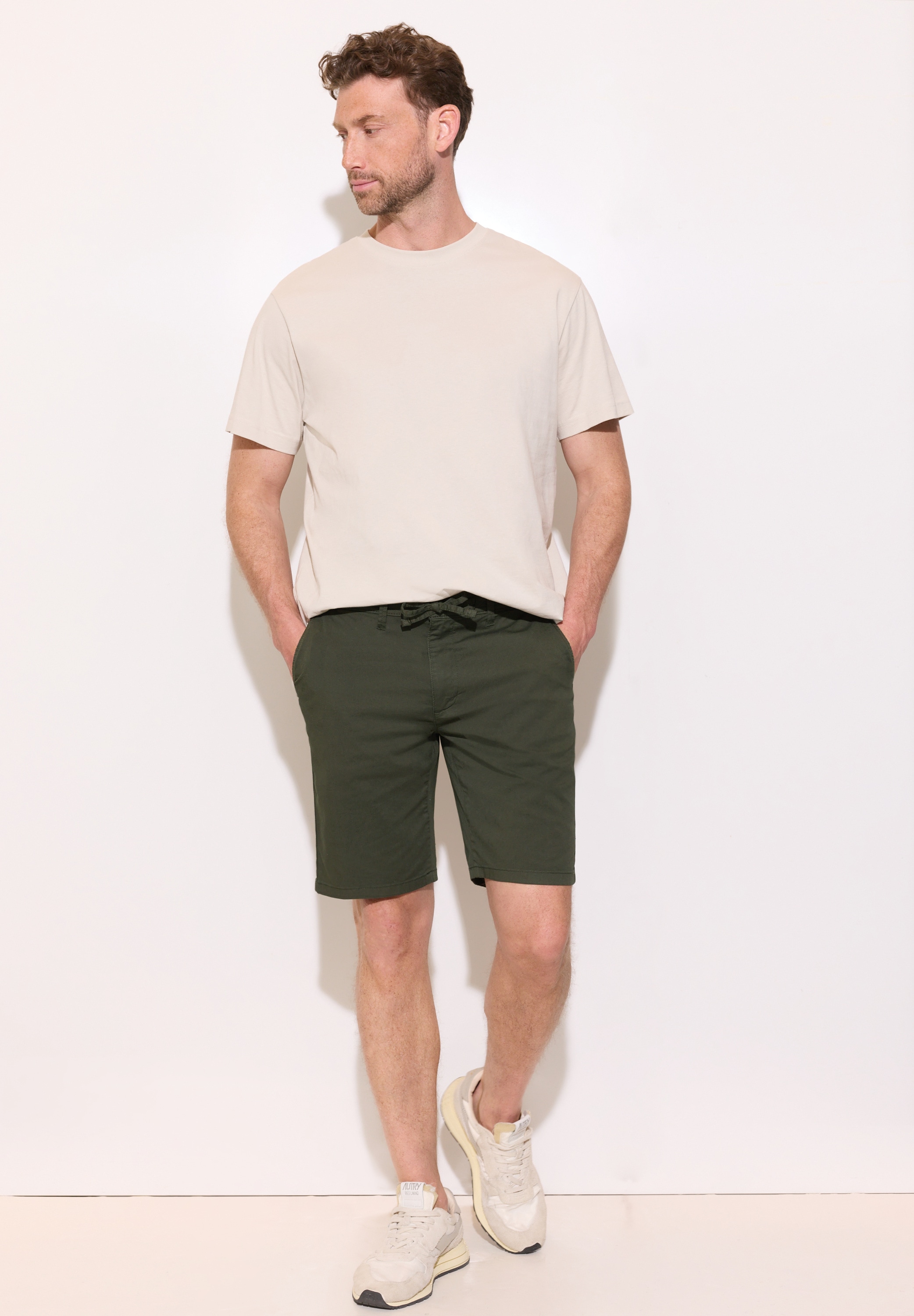STREET ONE MEN Shorts  Elastikbund mit Tunnelzug
