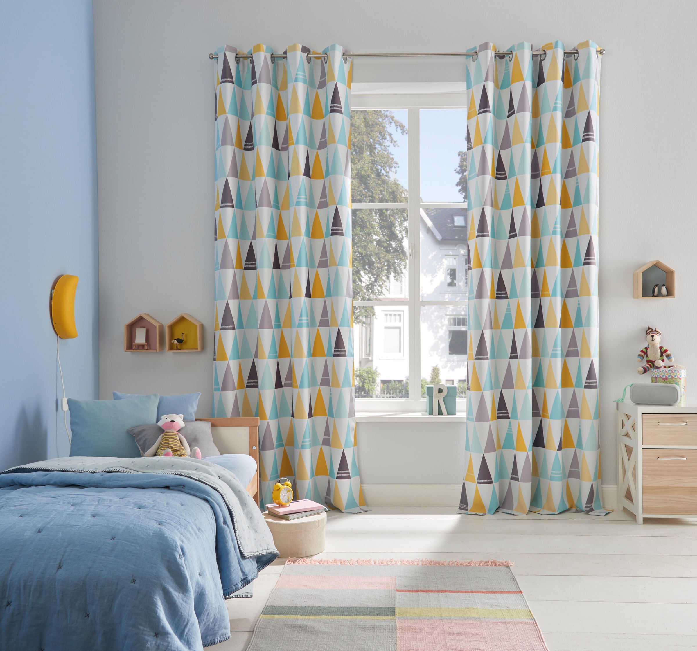 OTTO home Verdunkelungsvorhang "Dreieck" Ösen 1 Stk. tlg. einseitig mit Dre günstig online kaufen