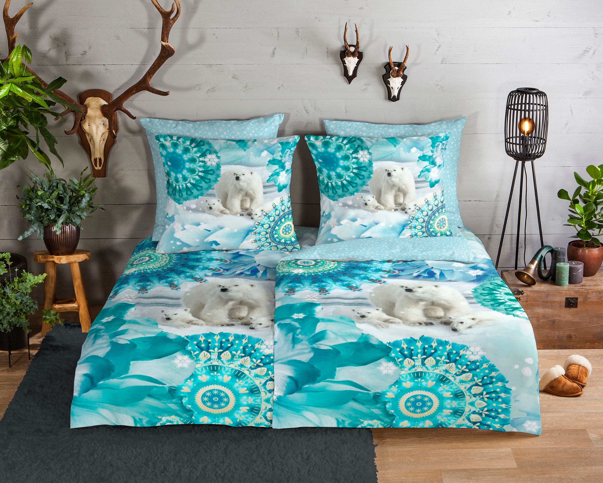 hip Wendebettwäsche "Seppo" 3 Stk. Biber, 135x200, Warm, Weich, Wendeoptik, günstig online kaufen