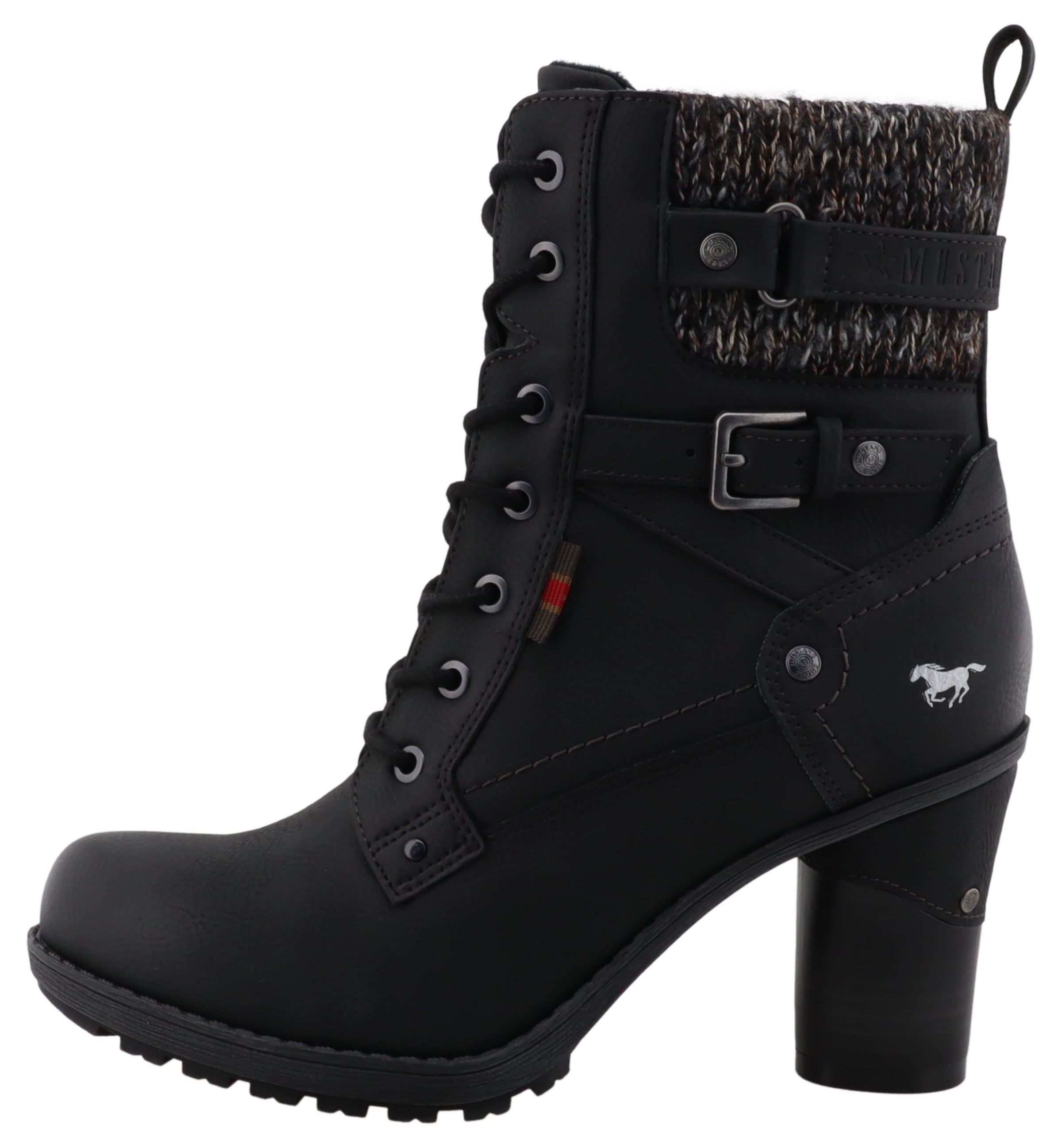 Mustang Shoes Winterstiefelette »Palma«, Schnürstiefelette, Winterboots mit modischem Absatz