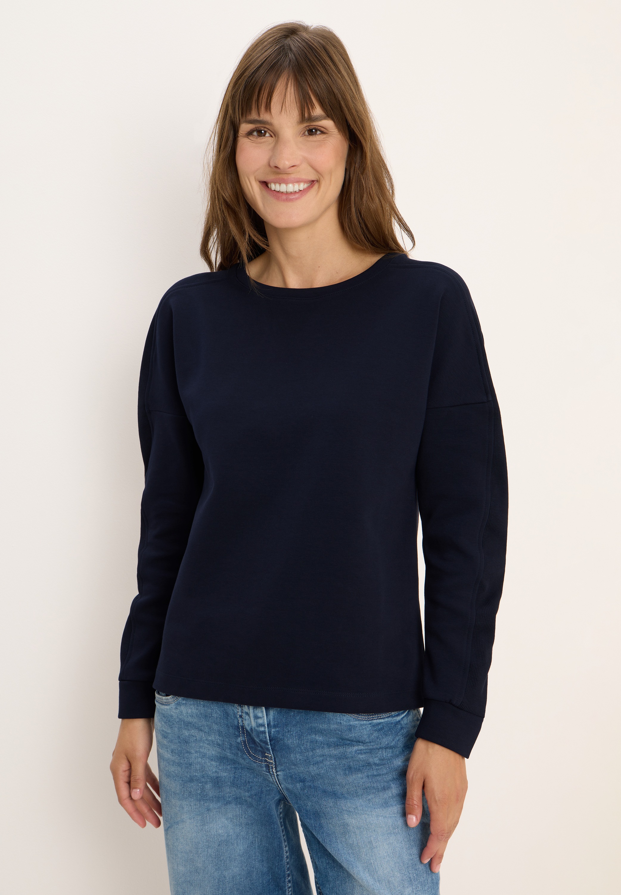 Cecil Langarmshirt, aus elastischem Materialmix günstig online kaufen