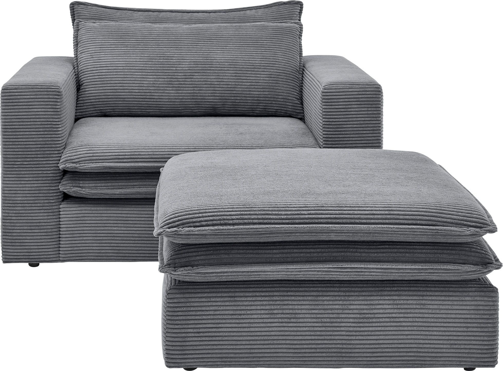 Home affaire Sitzgruppe "PIAGGE" 2 Stk. tlg. Hochwertiger Cord, Loveseat un günstig online kaufen