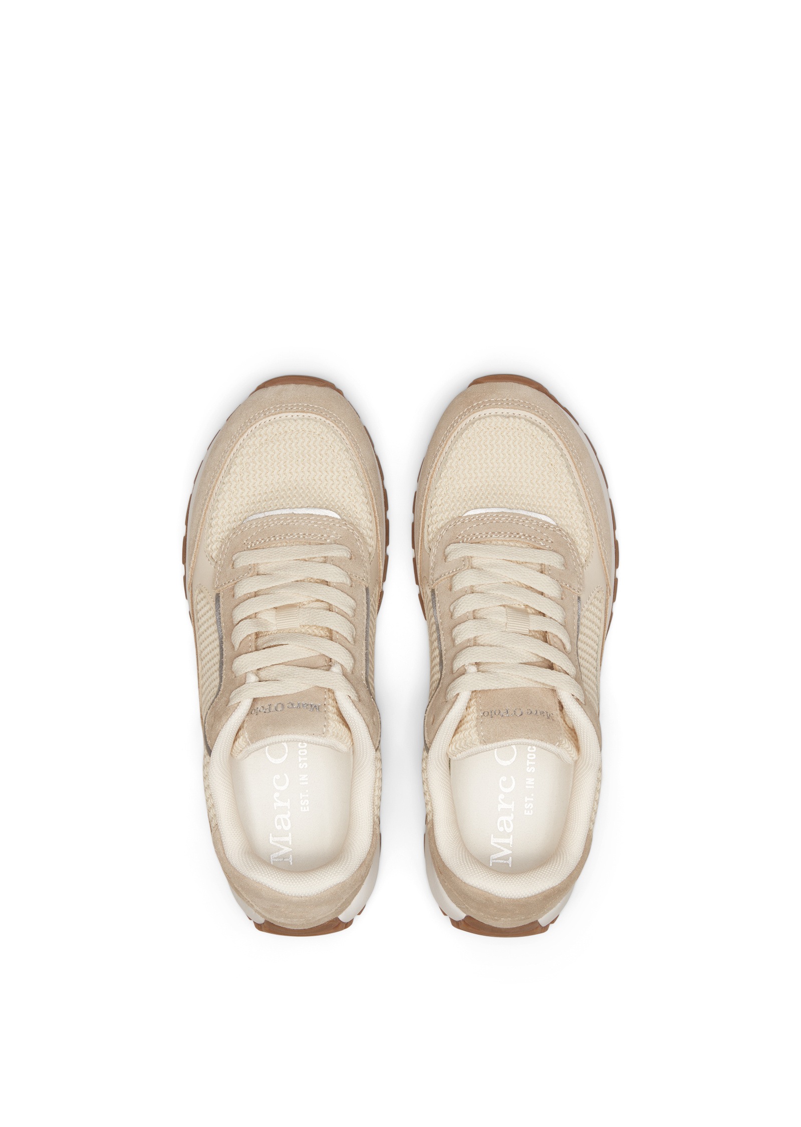 Marc O'Polo Sneaker »aus Rindleder mit Strickeinsatz«
