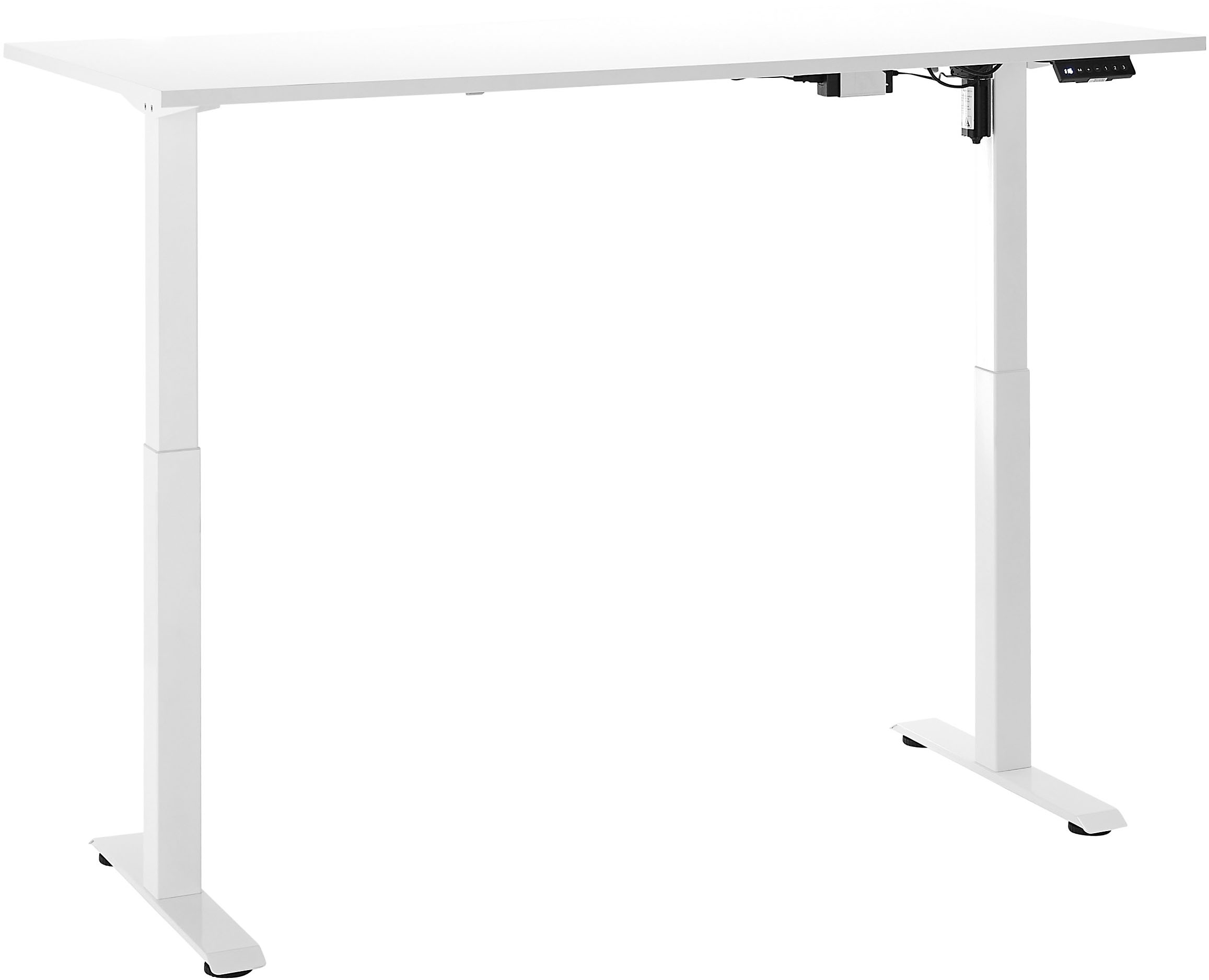 BEGA OFFICE Schreibtisch, (2 St.), Breite 137 cm, stufenlos höhenverstellbar 74-117 cm