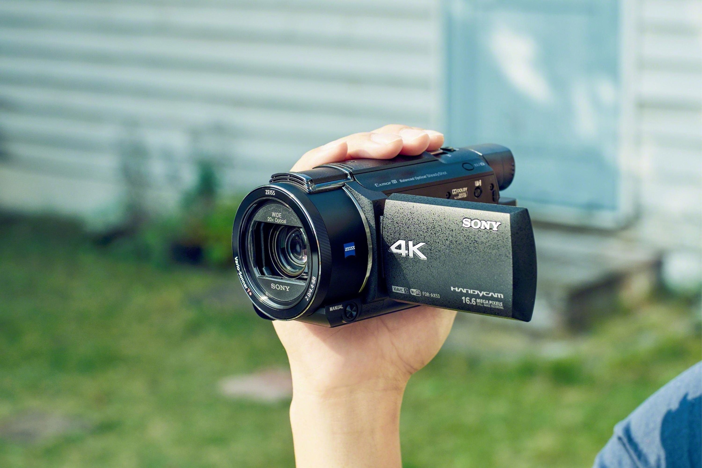 Sony Camcorder »FDRAX53VGPDI.EU«, 4K Ultra HD, NFC-WLAN (Wi-Fi), 20 fachx opt. Zoom, inkl. CG-60 Mikrofon & JOBY GorillaPod