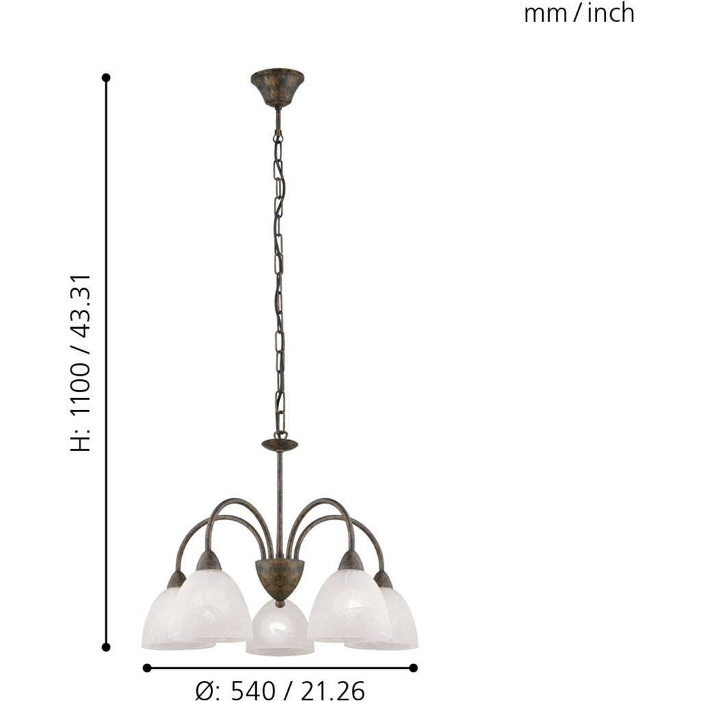 EGLO Pendelleuchte »DIONIS«, 5 flammig-flammig