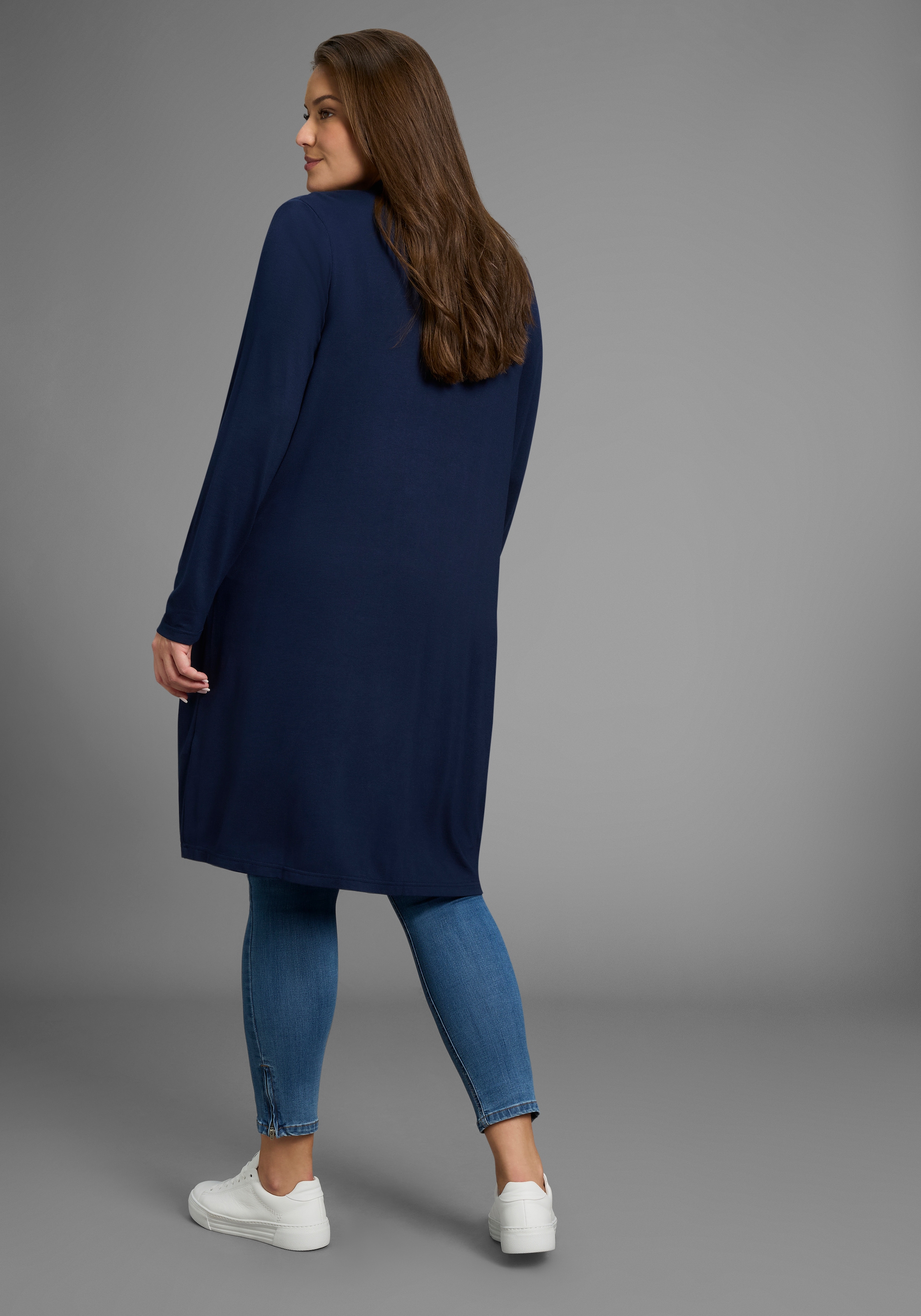 Laura Scott CURVE Longstrickjacke, aus weichem, angenehmem fließendem Jerseymaterial - GROSSE GRÖSSE