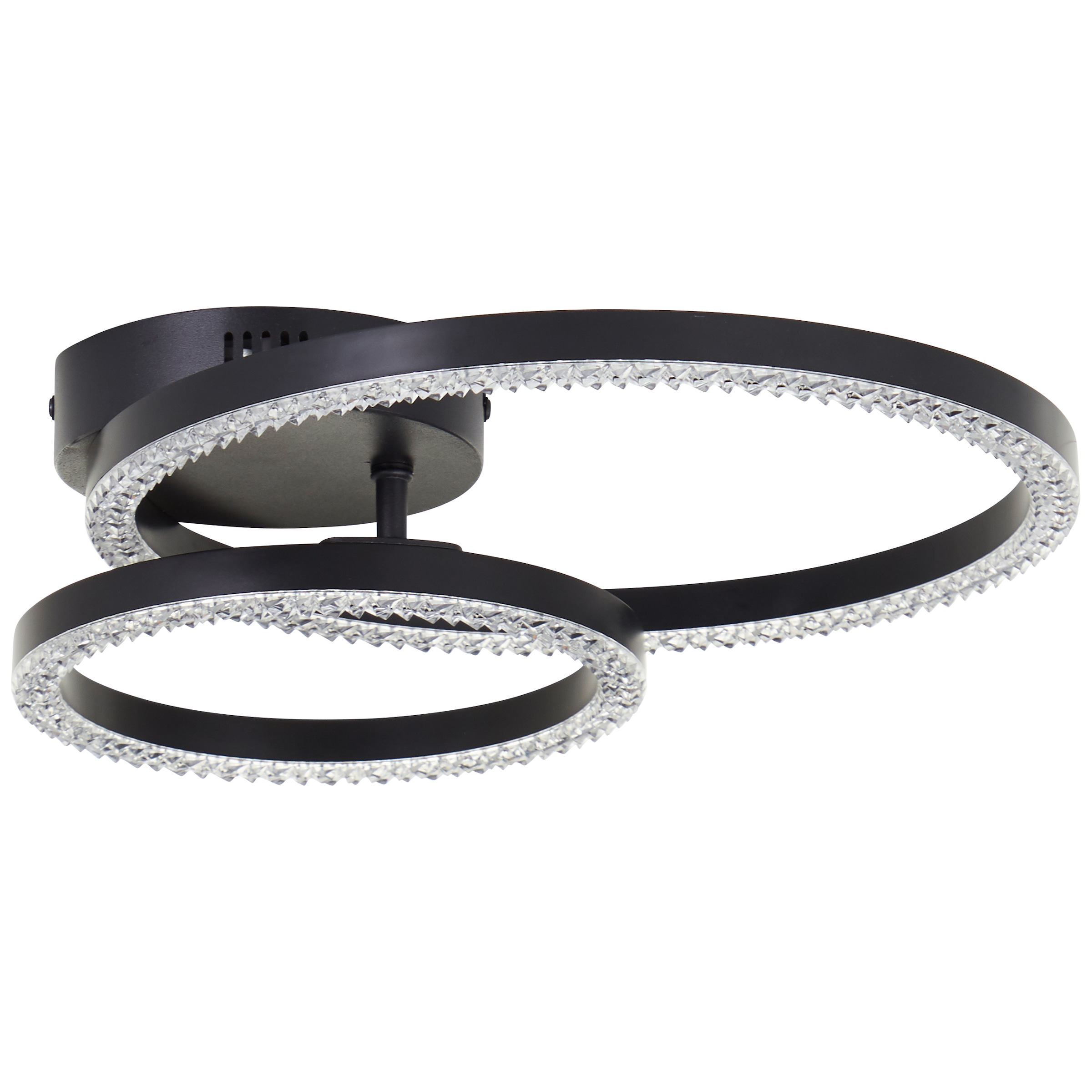 BreLight LED Deckenleuchte »Aurelia«, Kristalloptik, 30 x 40 cm, 2300 lm, 3000 K, schwenkbar, schwarz