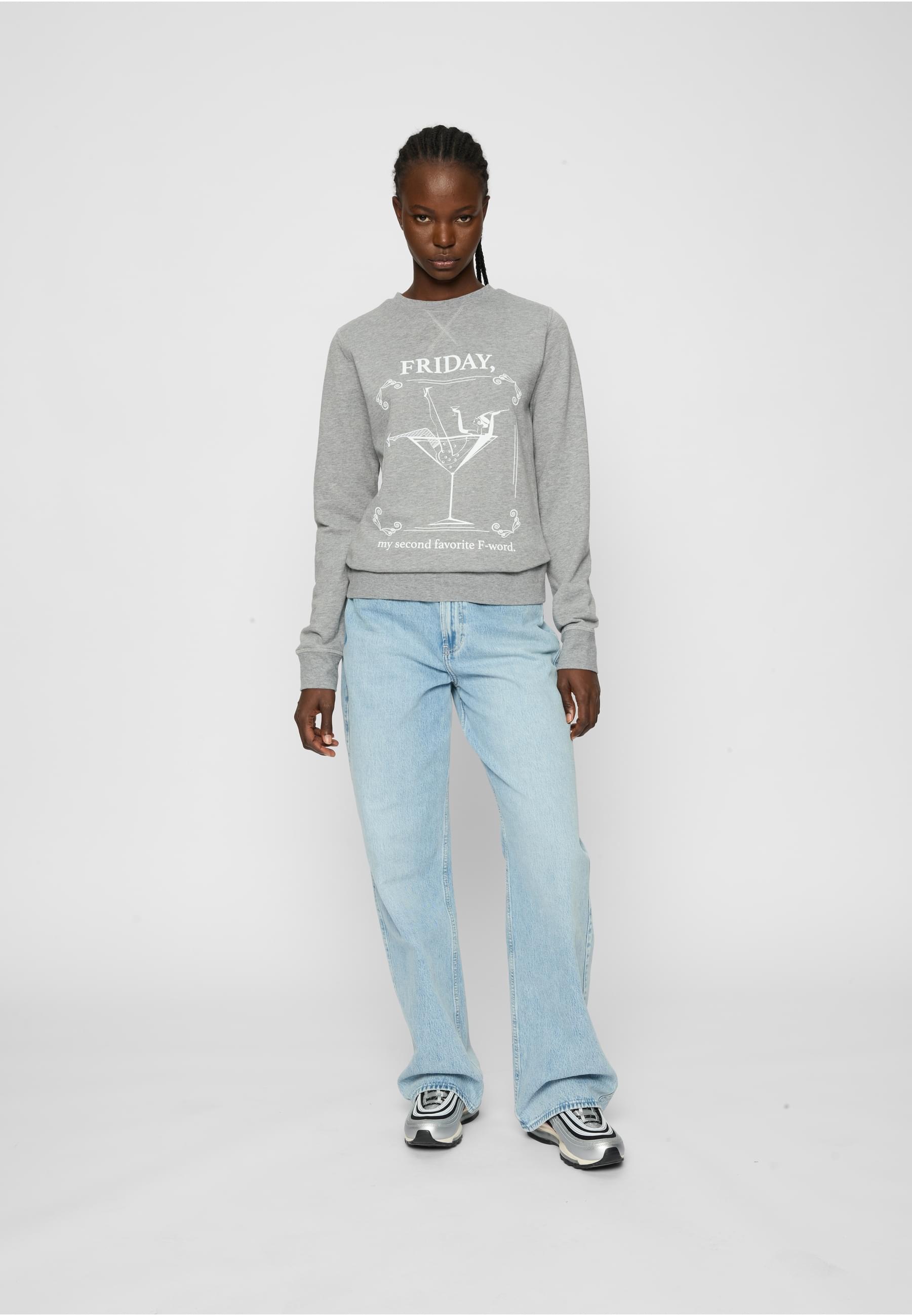 MisterTee Sweatshirt »MisterTee Damen Ladies F-Word Crewneck«, (1 tlg.)