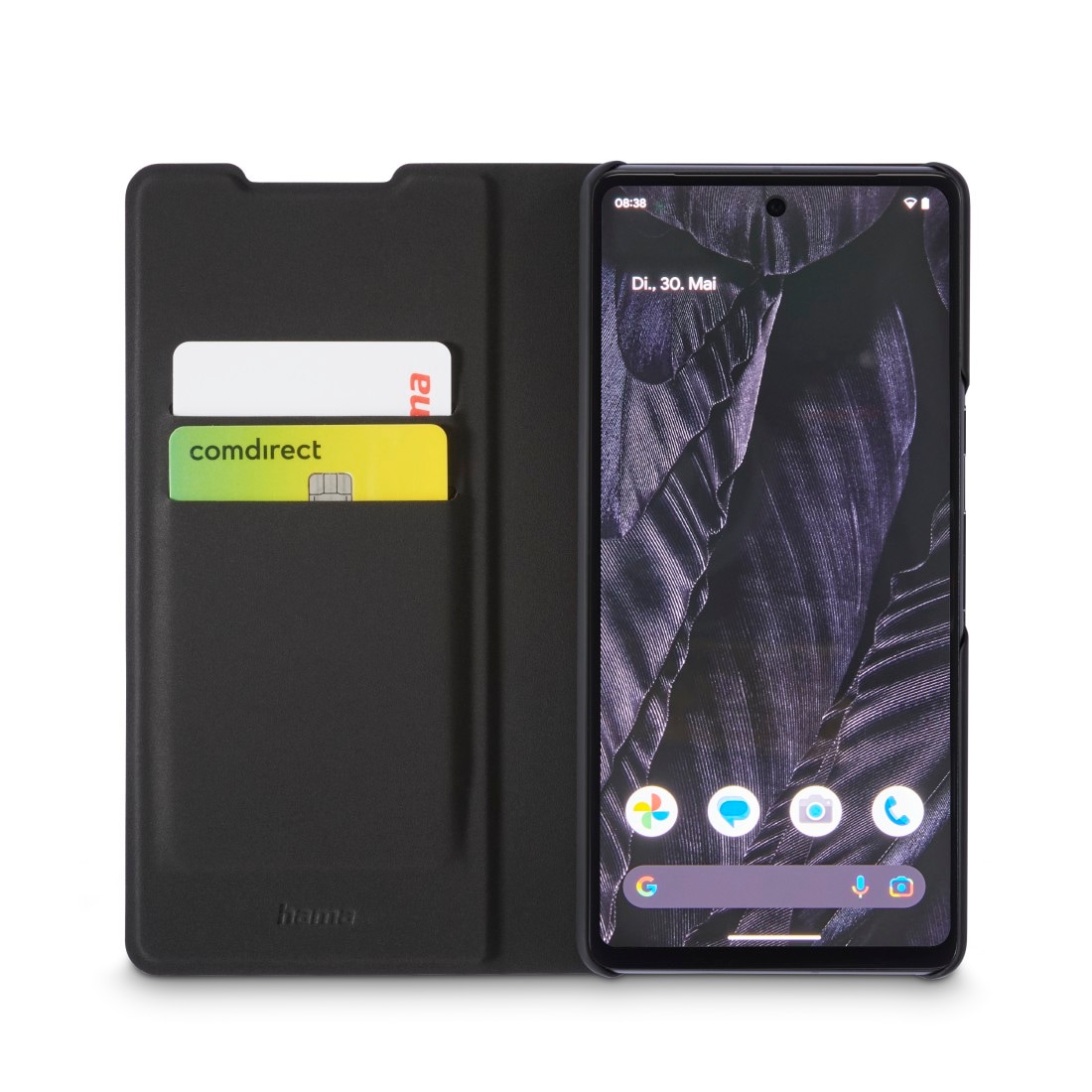 Hama Smartphone-Hülle »Booklet für Google Pixel 7a, Farbe Schwarz, klappbar, Magnetverschluss«, Google Pixel 7a, Mit Standfunktion und Einsteckfächer