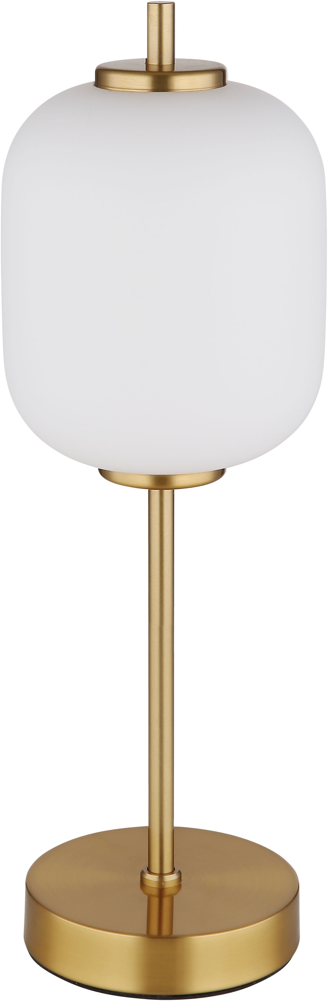 GLOBO LIGHTING LED Tischleuchte »EWALD« LED-Modul 1 Stk. Warmweiß Tischleuchte/Glas opal/höhenverstellbar/messingfarben