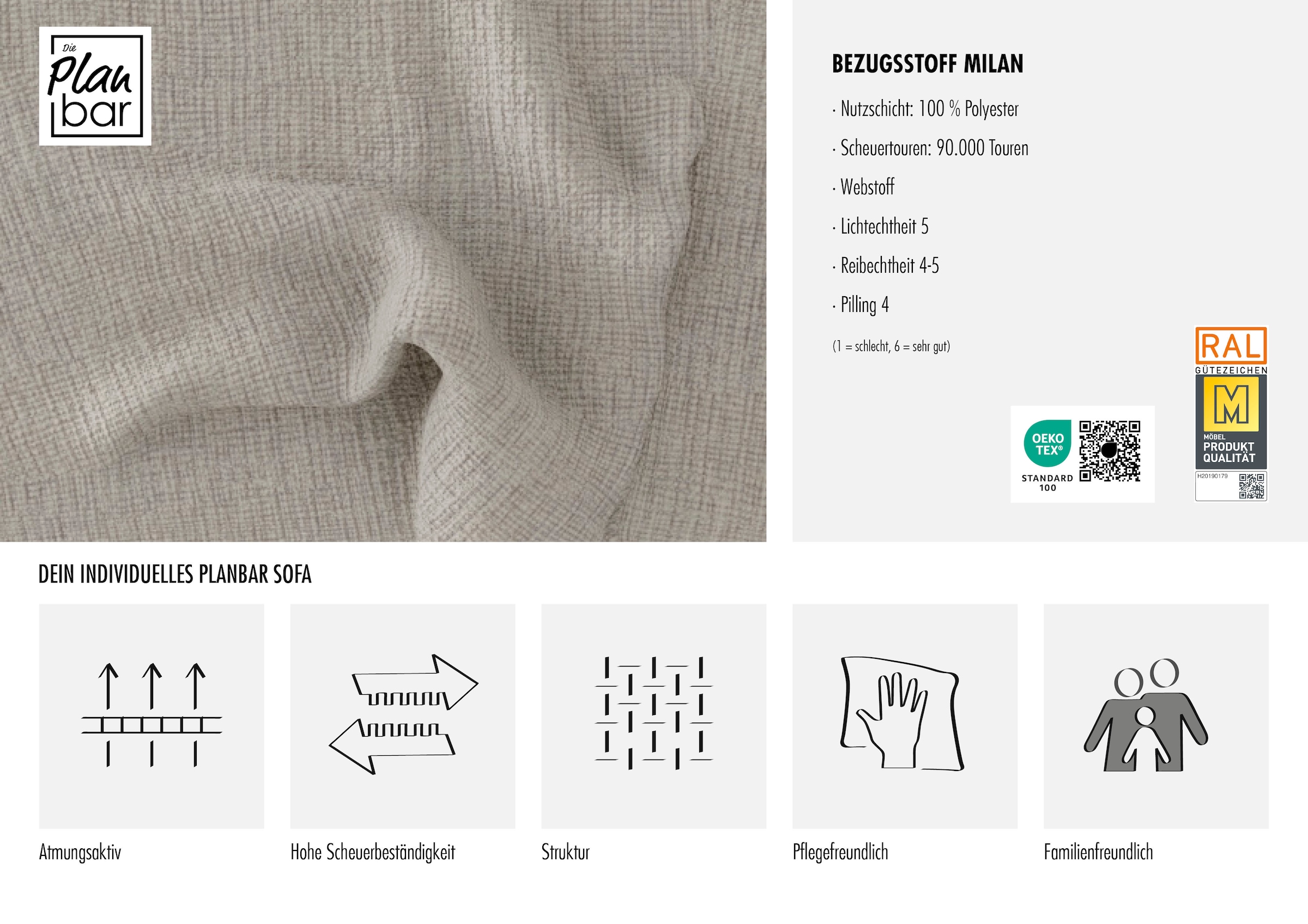 Die PlanBar Ecksofa »PP-HS10002« wahlweise mit Rückverstellung, Bettfunktion und Schubkasten