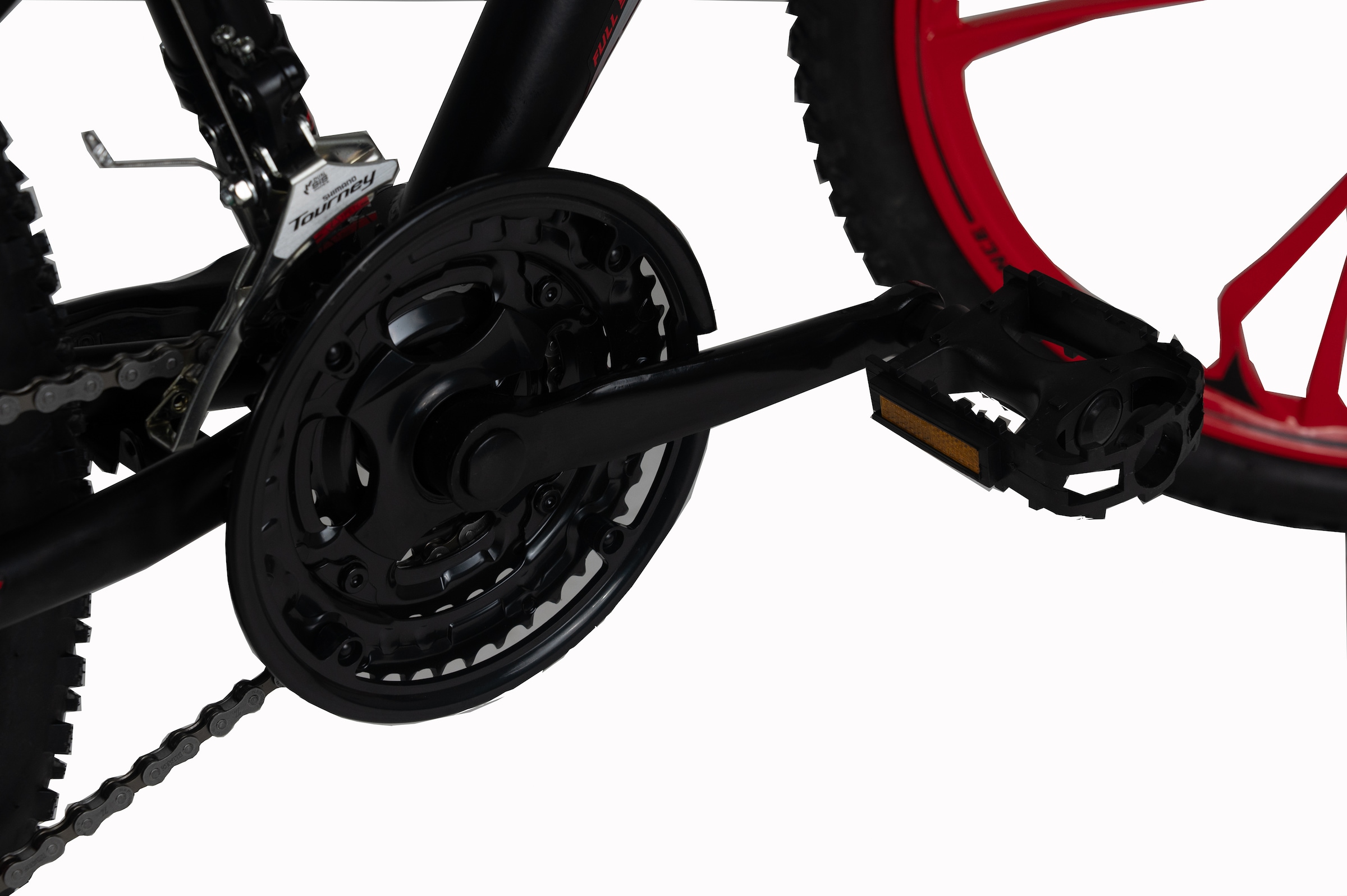 WYLD Mountainbike »WYLD Mountainbike Fully 26'' Topspin schwarz-rot« 21 Gang Shimano Tourney Schaltwerk Kettenschaltung