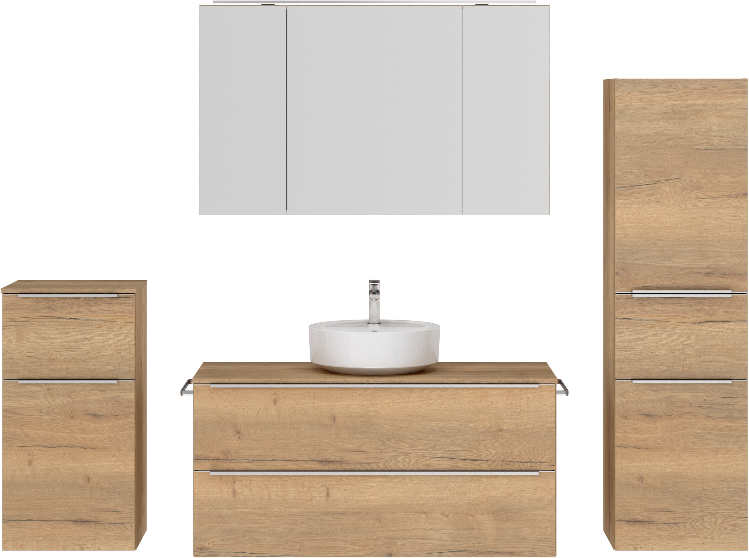 nobilia Badmöbel-Set "Alvene" vormontiert, mit Soft-Close, 4 Stk. tlg. günstig online kaufen