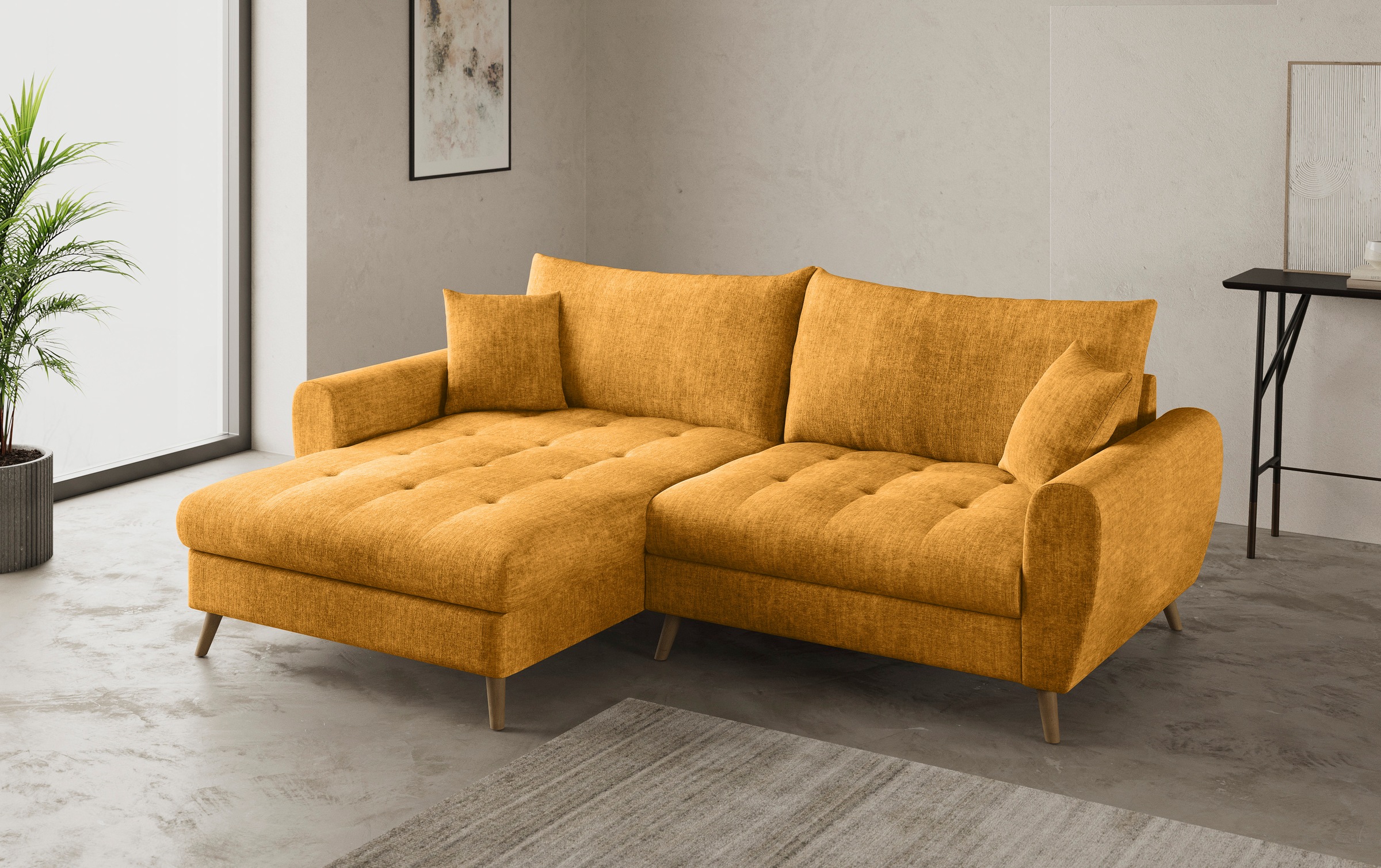 Mr. Couch Ecksofa »Blackburn II L-Form«, Wahlweise mit Kaltschaumpolsterung bis 140 kg belastbar