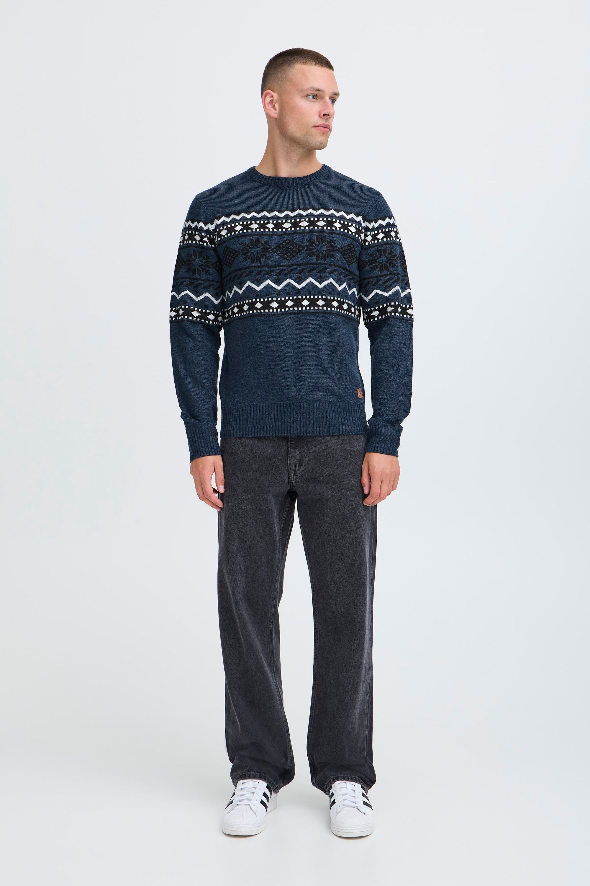 BLEND BHNor Men Knit Sweater Navy Size S 4