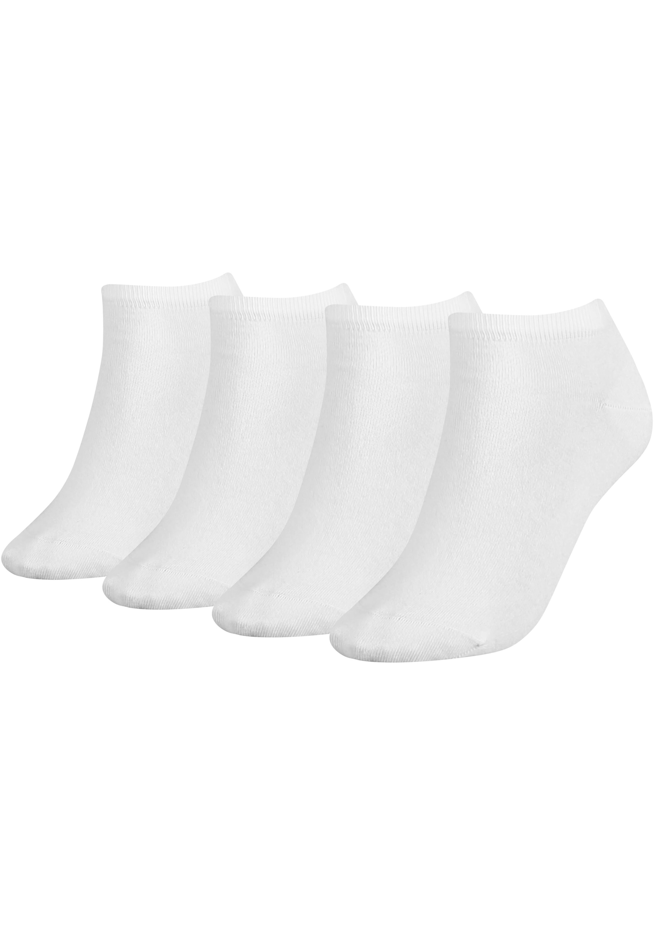 Tommy Hilfiger Sneakersocken "TH WOMEN 4P SNEAKER ECOM" Packung, 4 Stk. tlg. mit Logostickerei