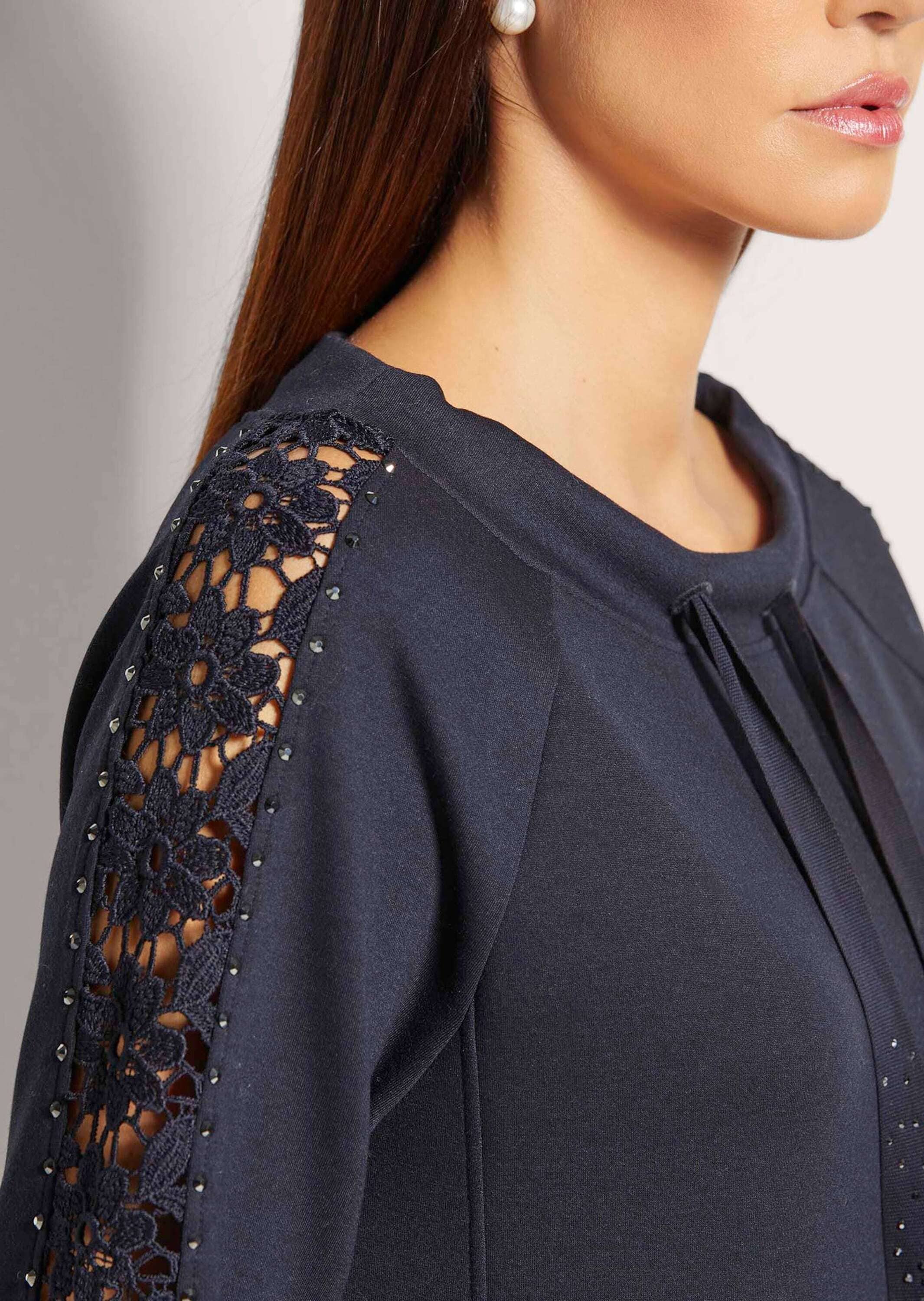 MADELEINE Sommerkleid »Kleid Jerseykleid mit Strass und Spitze«