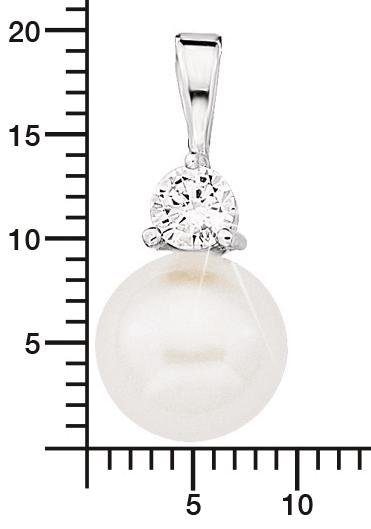 Amor Kette mit Anhänger »2016276«, mit Zirkonia (synth.) - mit Süßwasserzuchtperle