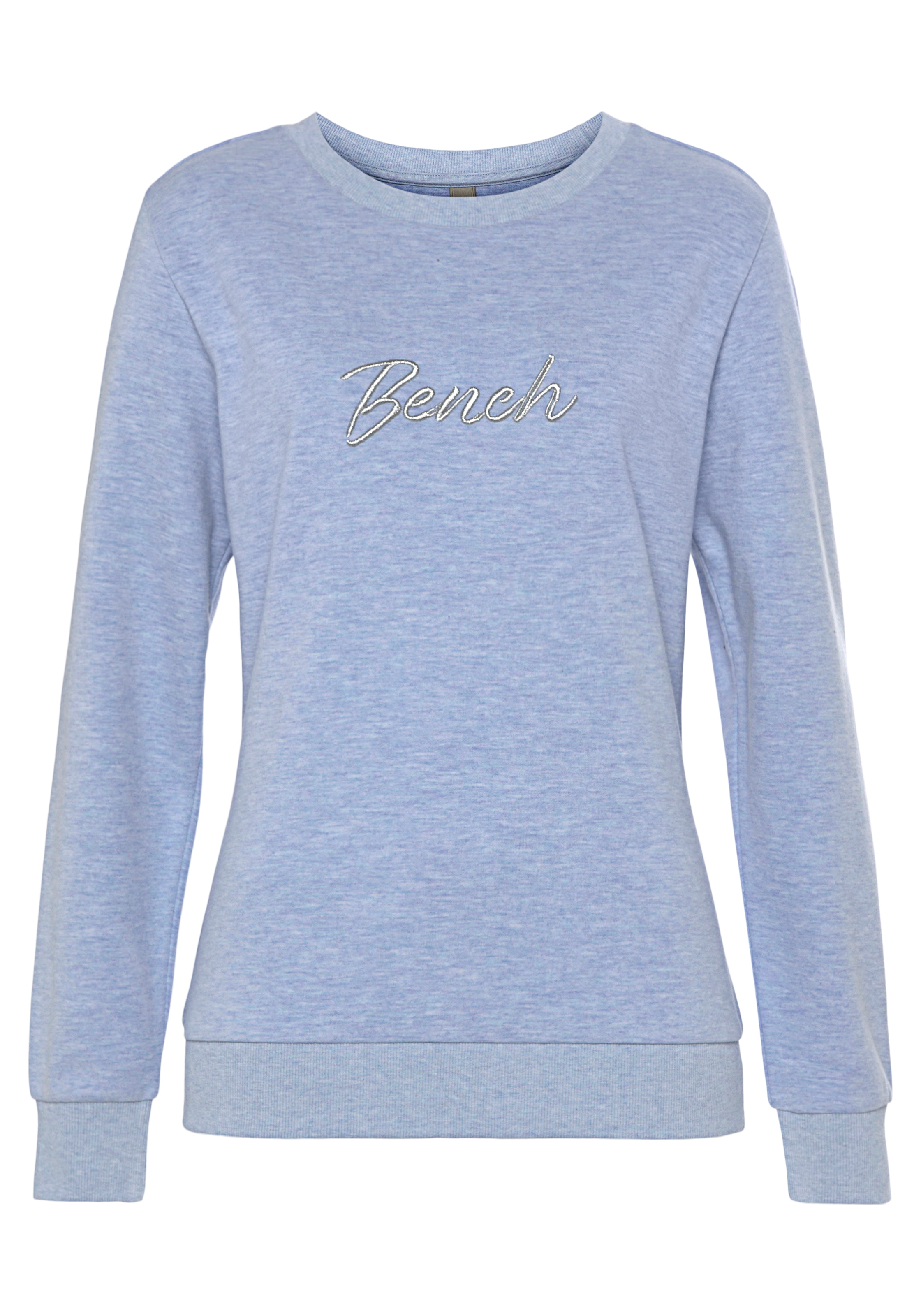 Bench. Loungewear Sweatshirt, mit glänzender Logostickerei, Loungewear