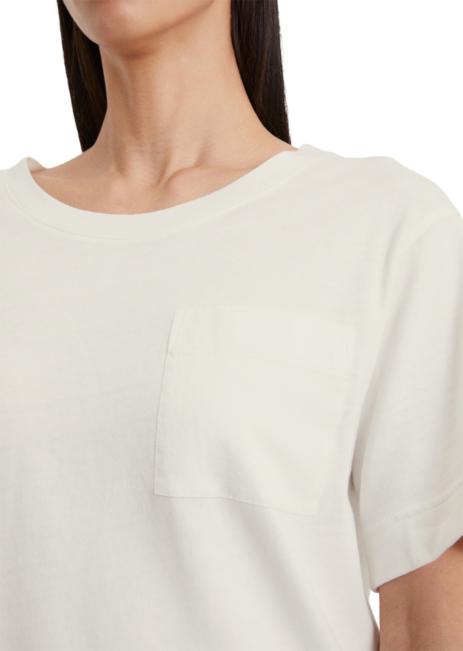 Marc O'Polo T-Shirt »mit aufgesetzter Satin-Tasche«