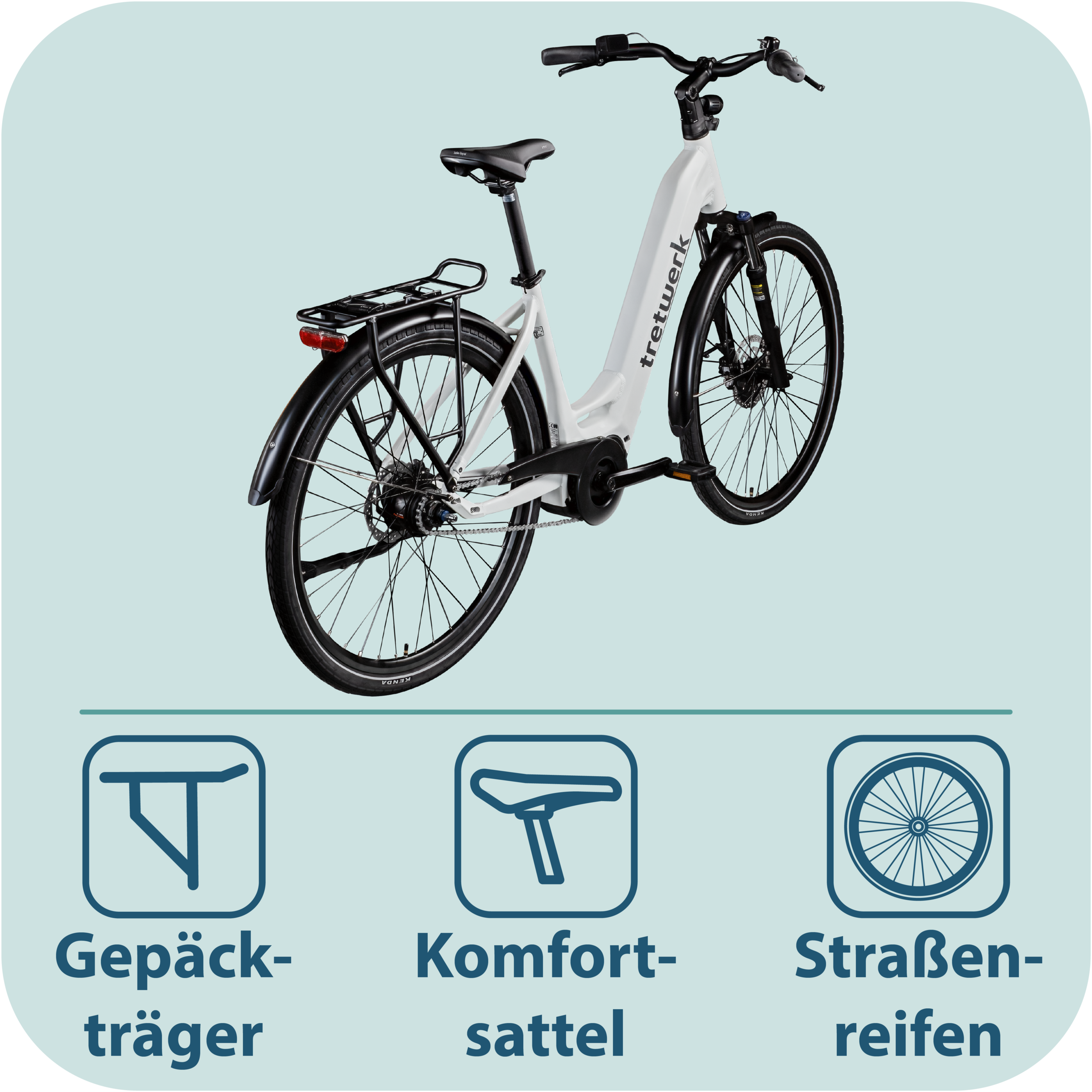 Tretwerk »Amber Nexus« 8 Gang Nabenschaltung Mittelmotor 250 W Tretwerk Amber Nexus E Bike Damen 28 Zoll Elektrofahrrad 155 - 185cm