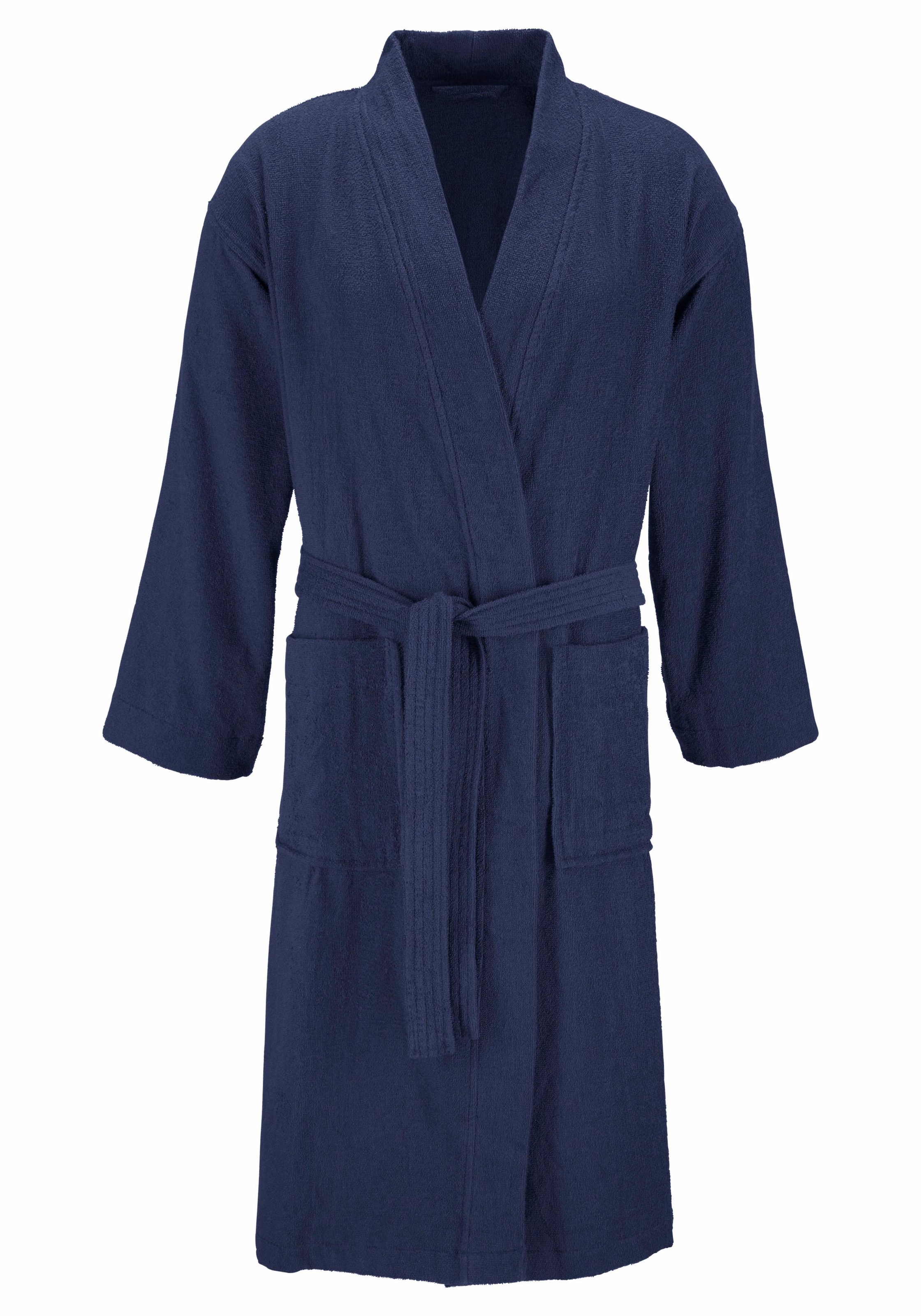 OTTO home Unisex-Bademantel "Travel, ideal für Sauna & Spa, Hotelbademantel, Morgenmantel" 1 Stk. für Damen & Herren, leichte Qualität, langer Bademantel, S-3XL