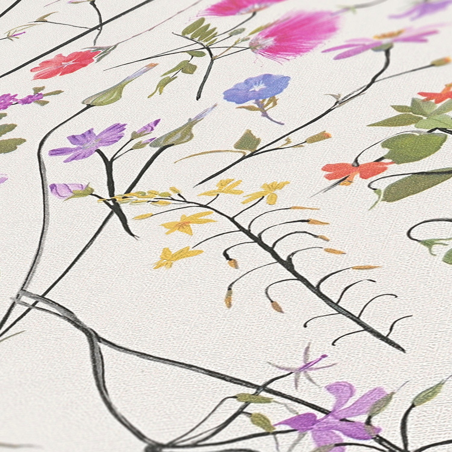living walls Vliestapete »House of Turnowsky Designertapete Blumenwiese«, matt-gemustert-neutral, Blümchen Landhaus Floral Tapeten Wohnzimmer Schlafzimmer Küche Design