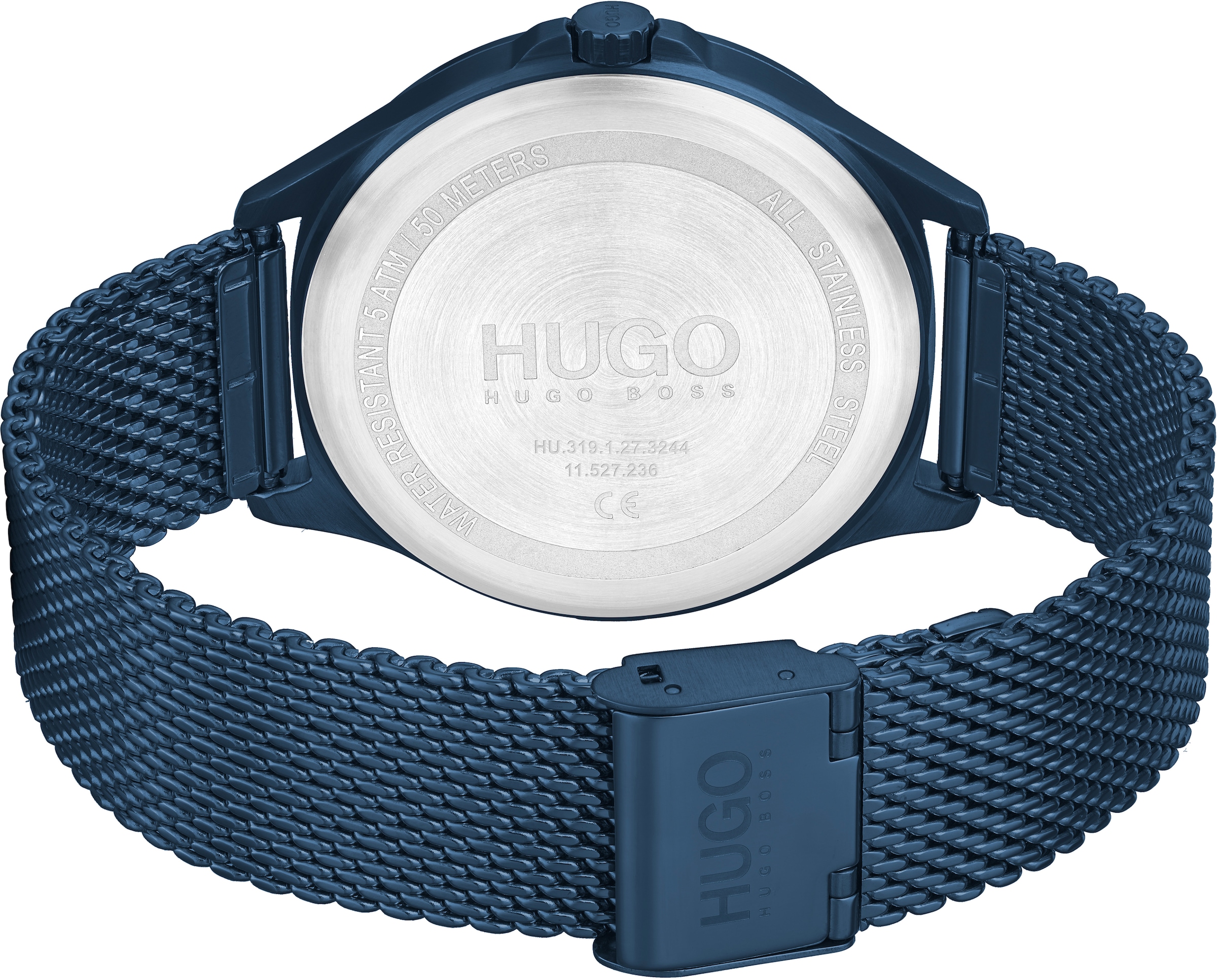 HUGO Quarzuhr »#SMASH«, Armbanduhr, Herrenuhr, Mineralglas, Edelstahlarmband