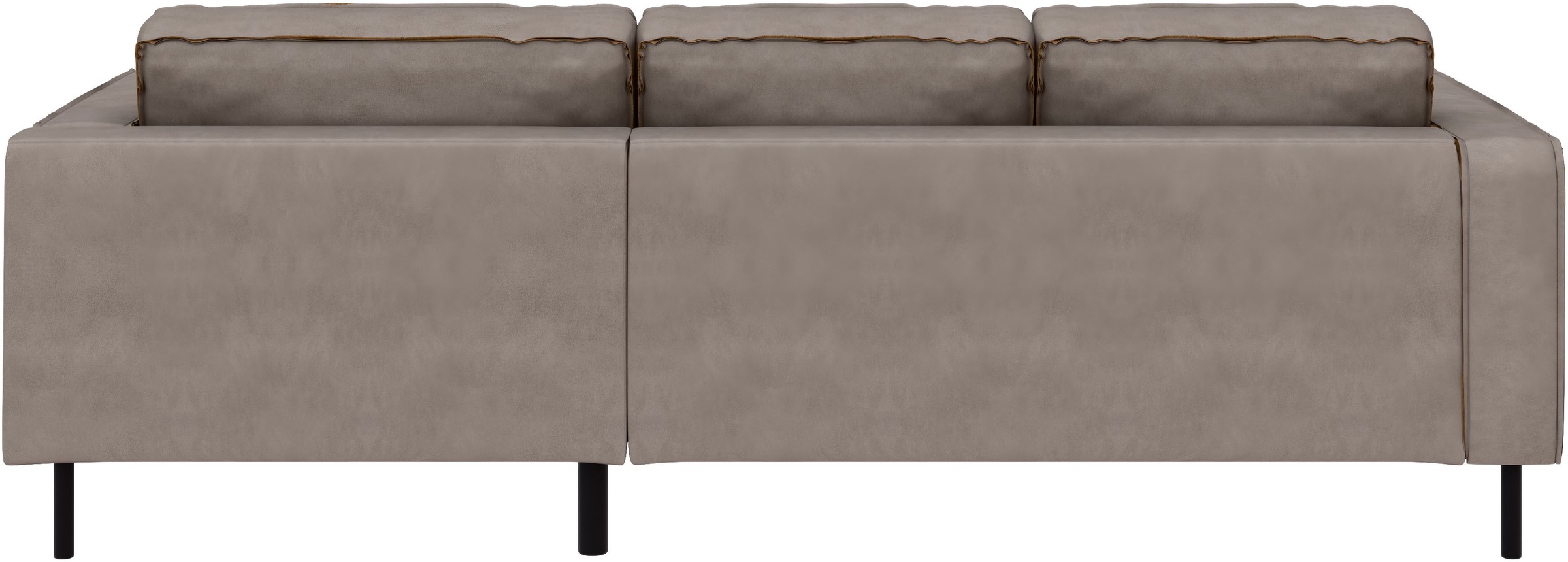 Places of Style Ecksofa »Watkins, wahlweise mit Schlaffunktion/Bettkasten, moderne offene Naht«, Recamiere beidseitig montierbar, L-Form, Breite 232 cm
