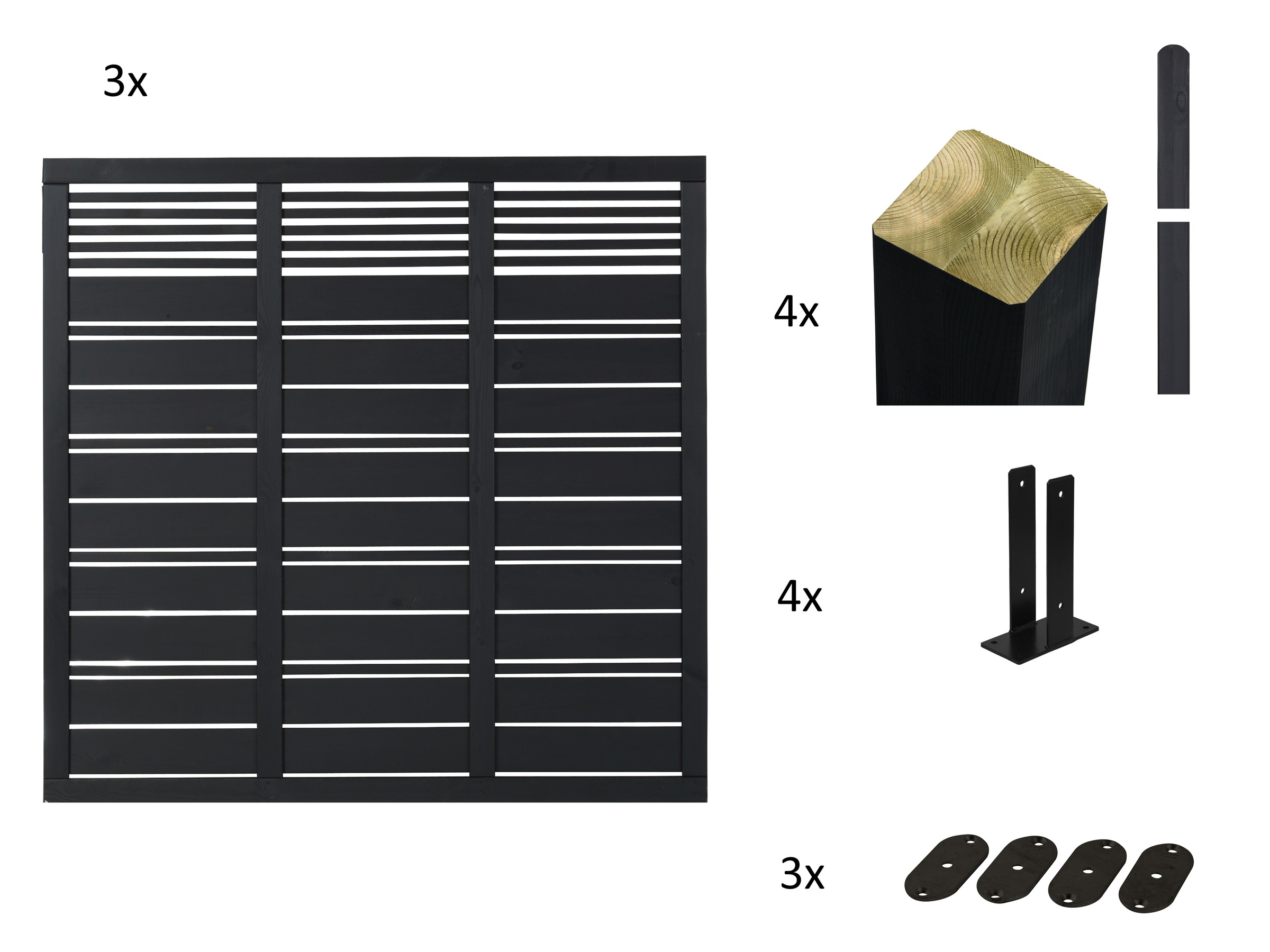 PLUS Sichtschutzelement »Silence«, Höhe: 170 cm, Gesamtlänge: 5,64 bis 13,04 m, zum Aufschrauben