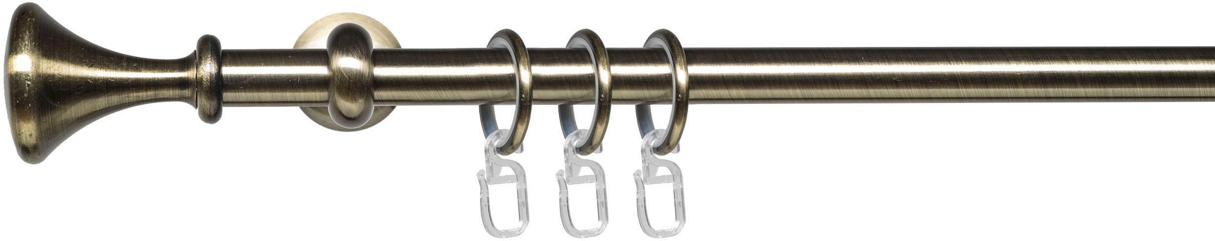 Liedeco Gardinenstange "Esp Kegel" Ø 16 mm 1 läufig-läufig Fixmaß 1-läufig günstig online kaufen
