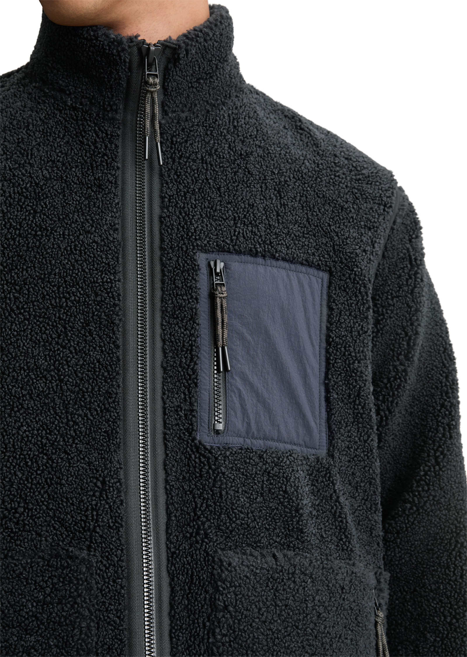 Marc O'Polo DENIM Outdoorjacke »mit Nylon-Brusttasche«, ohne Kapuze