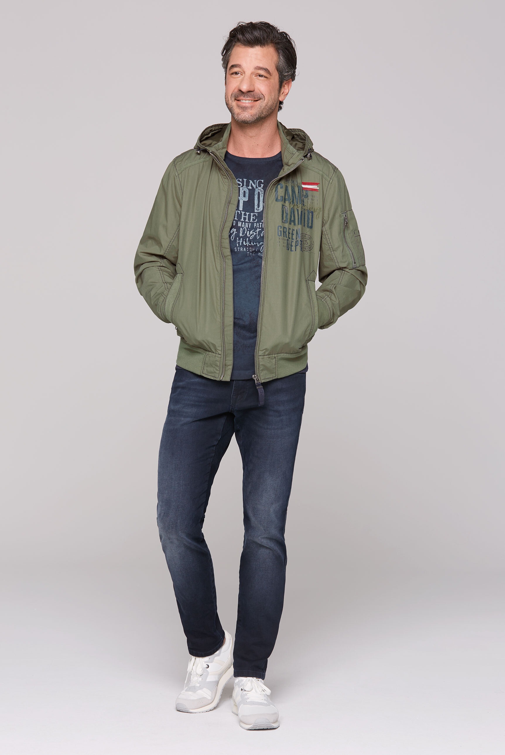 CAMP DAVID Outdoorjacke, mit Kapuze, mit Ärmeltasche