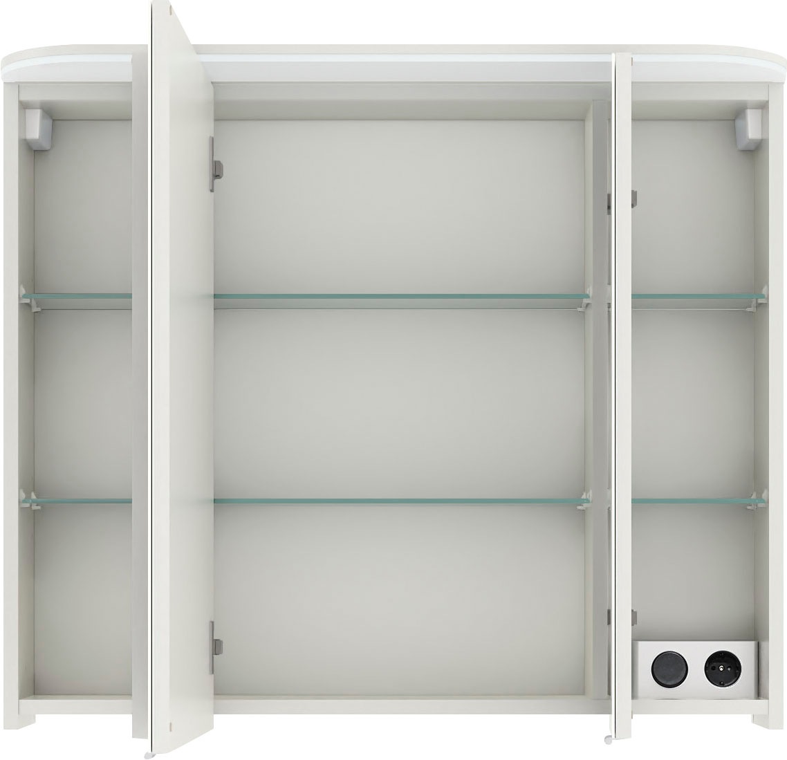 Saphir Badmöbel-Set »Balto Sprint 4-teilig, Mineralmarmor-Waschtisch mit LED-Spiegelschrank«, (5 St.), Midischrank und Unterschrank, inkl Türdämpfer, 5 Türen, 5 Schubladen
