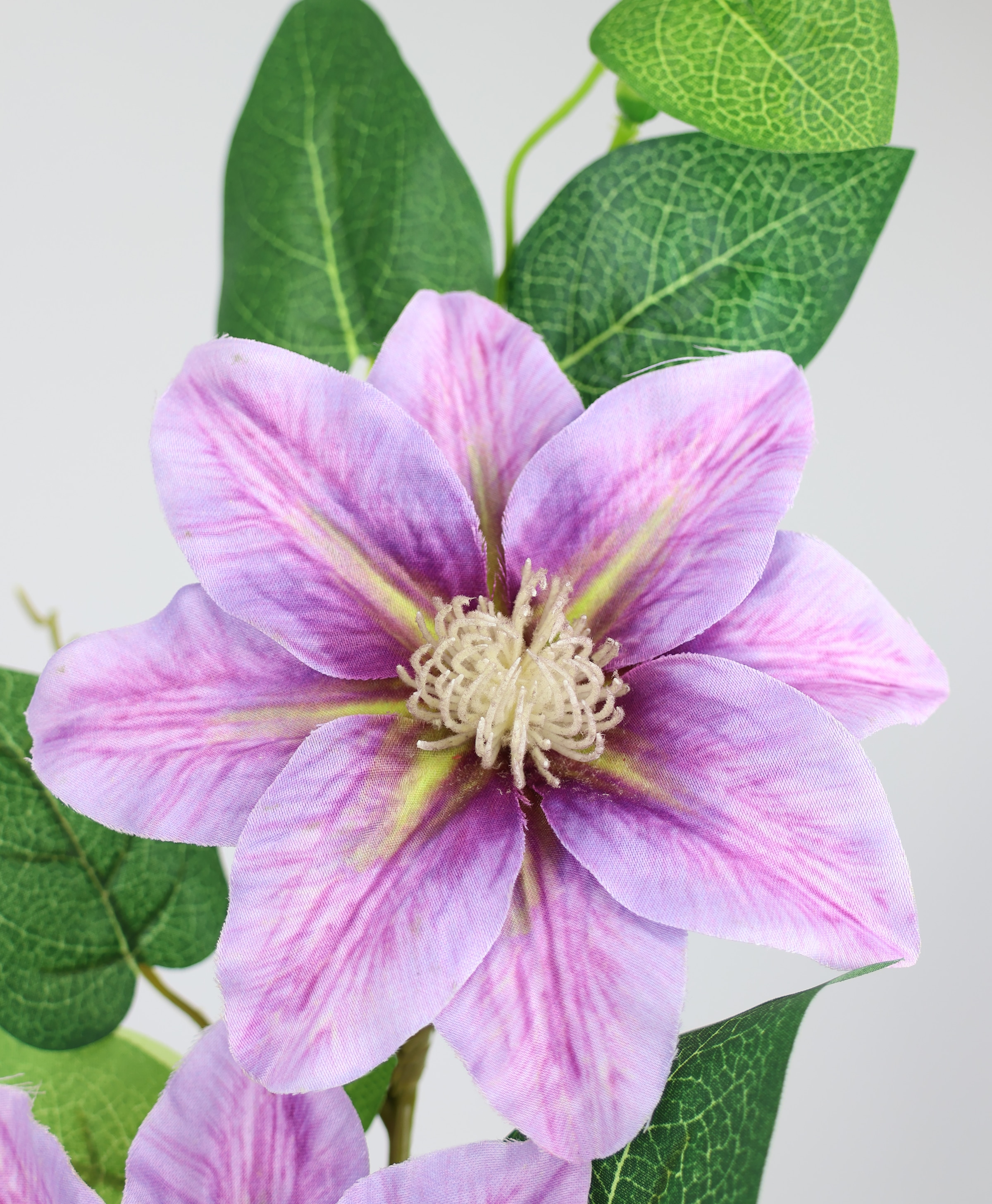 I.GE.A. Kunstblume »Clematisranke Waldrebe«, Zweig Einzelblume Stielblume, 2er Set
