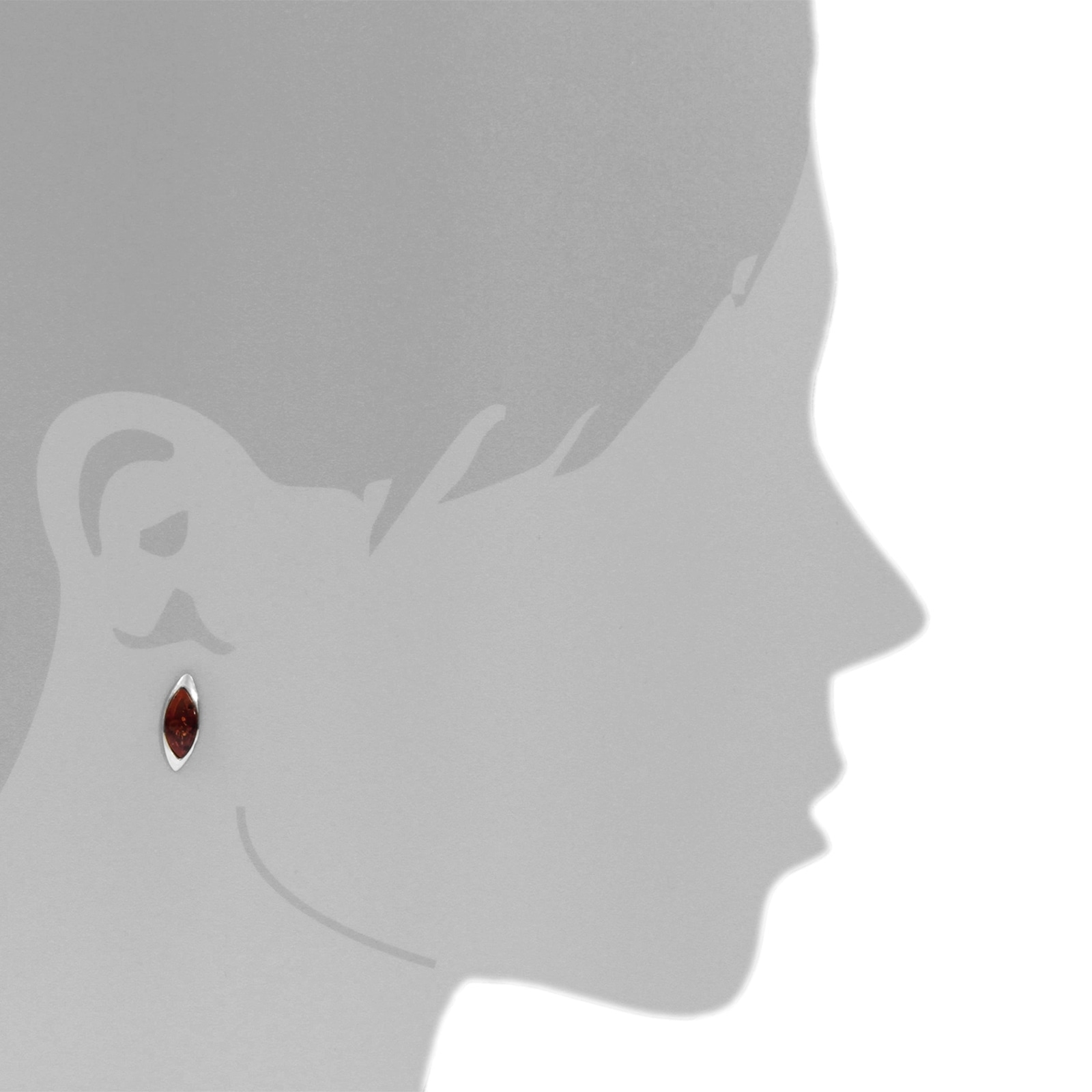 OSTSEE-SCHMUCK Paar Ohrstecker »- Tonje - Silber 925/000, vergoldet - Bernstein«