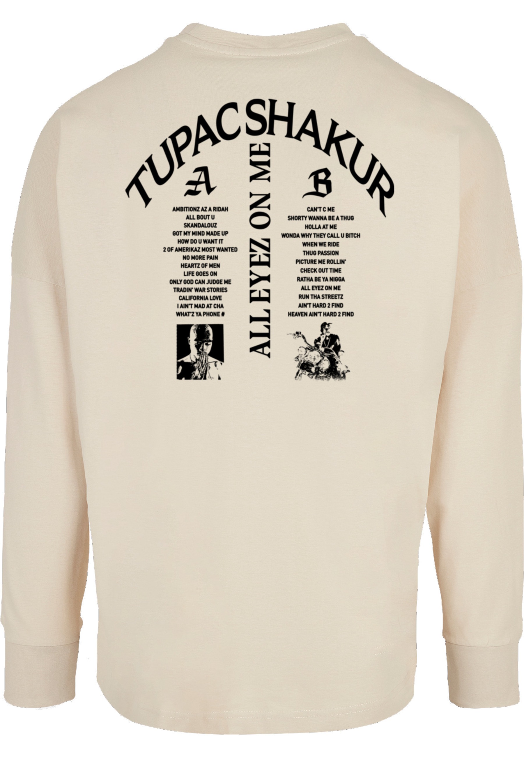 Merchcode Longsleeve »Merchcode 2Pac All Eyez on me Tracklist Cut On Longsleeve« 1 Stk.