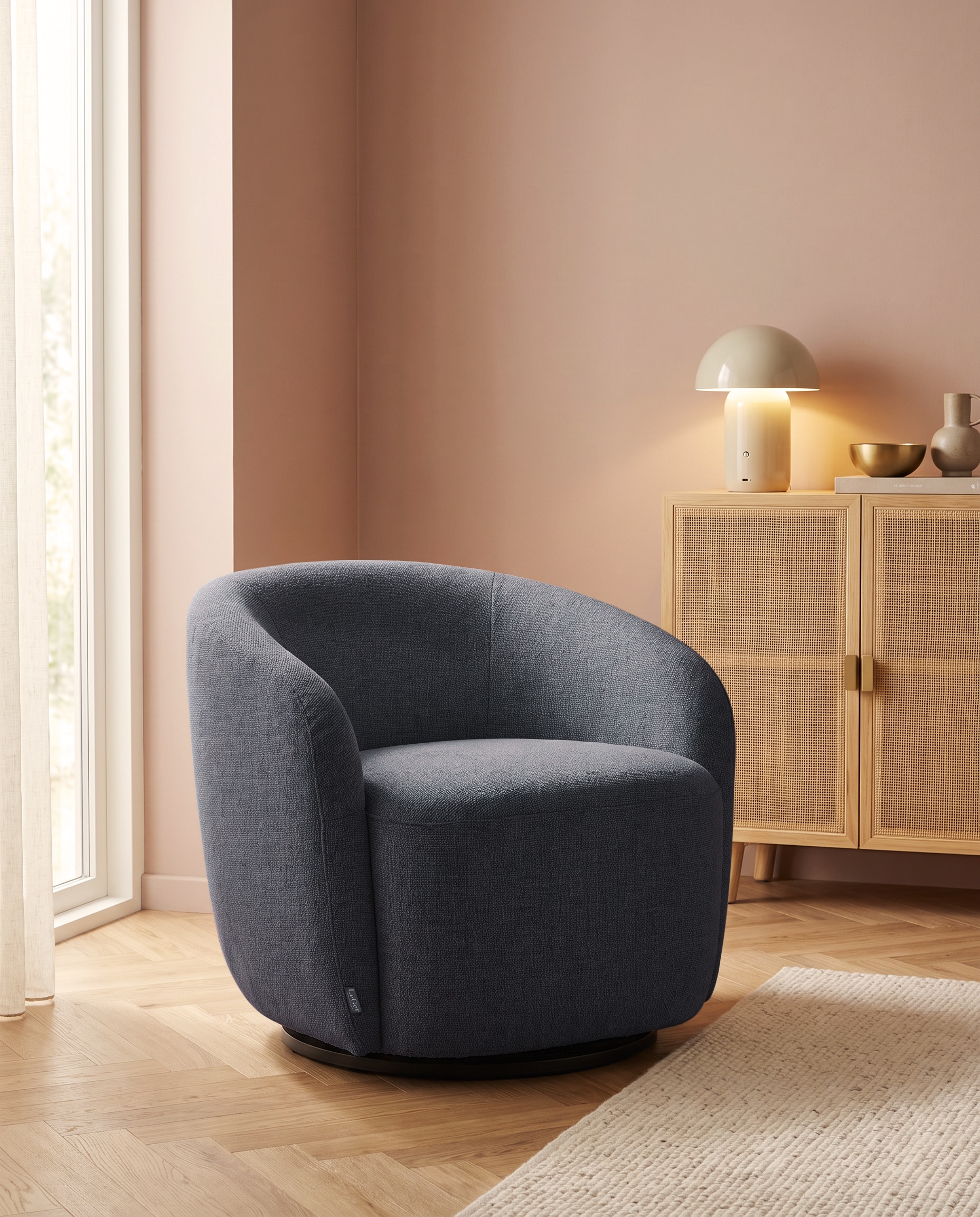 LeGer Home by Lena Gercke Drehsessel "ZAYRA Lese-Sessel, TV-Sessel, Loungesessel" 360 drehbar, Webstoff