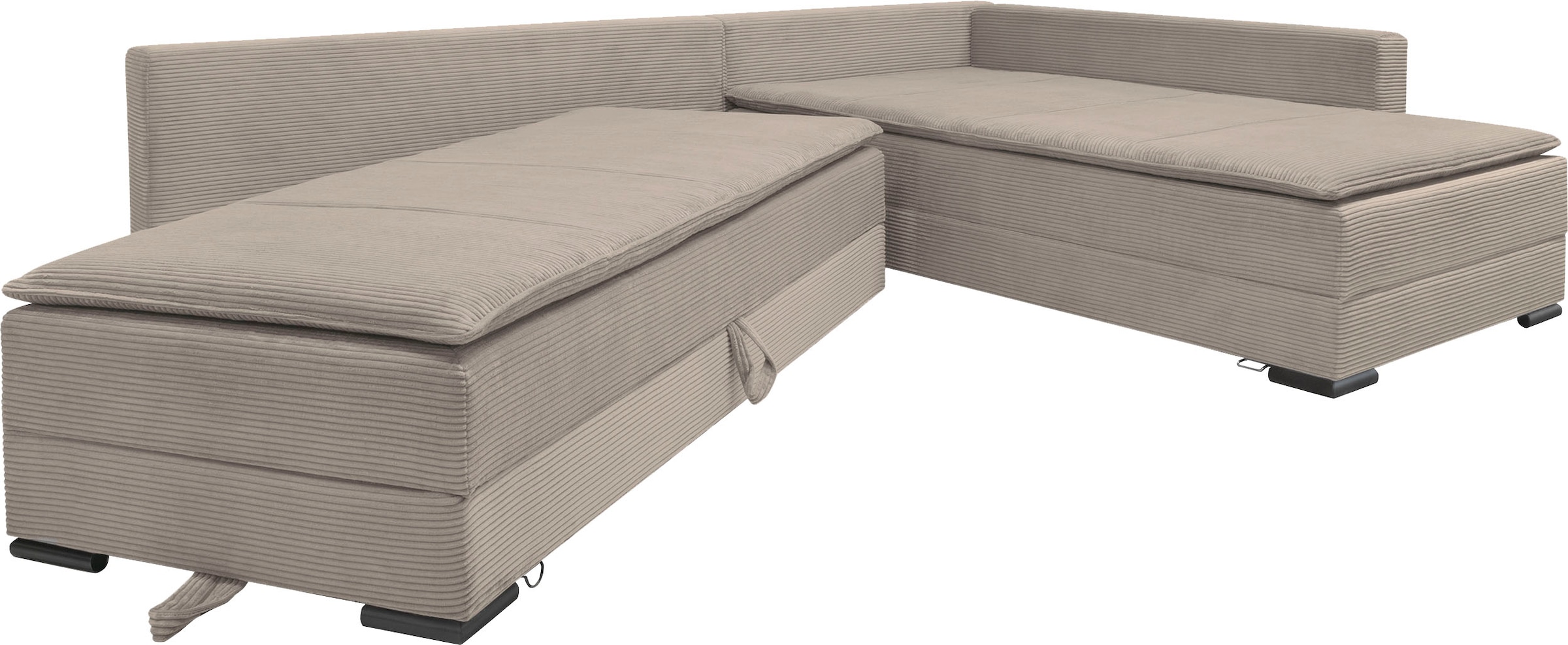 INOSIGN Ecksofa, inklusive Bettfunktion und Bettkasten