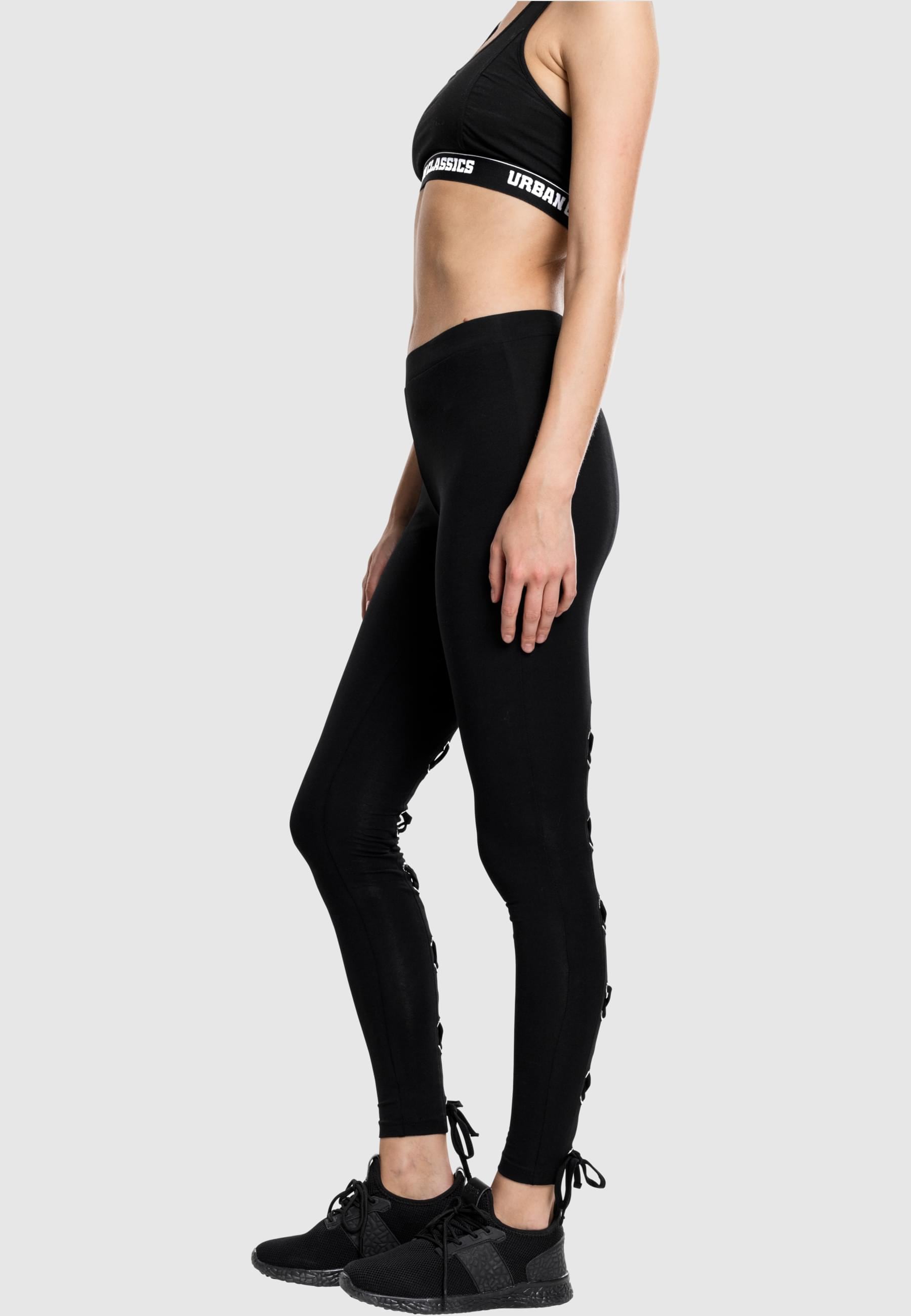 URBAN CLASSICS Leggings »Urban Classics Damen Ladies Laced Up Back Leggings«, (1 tlg.)