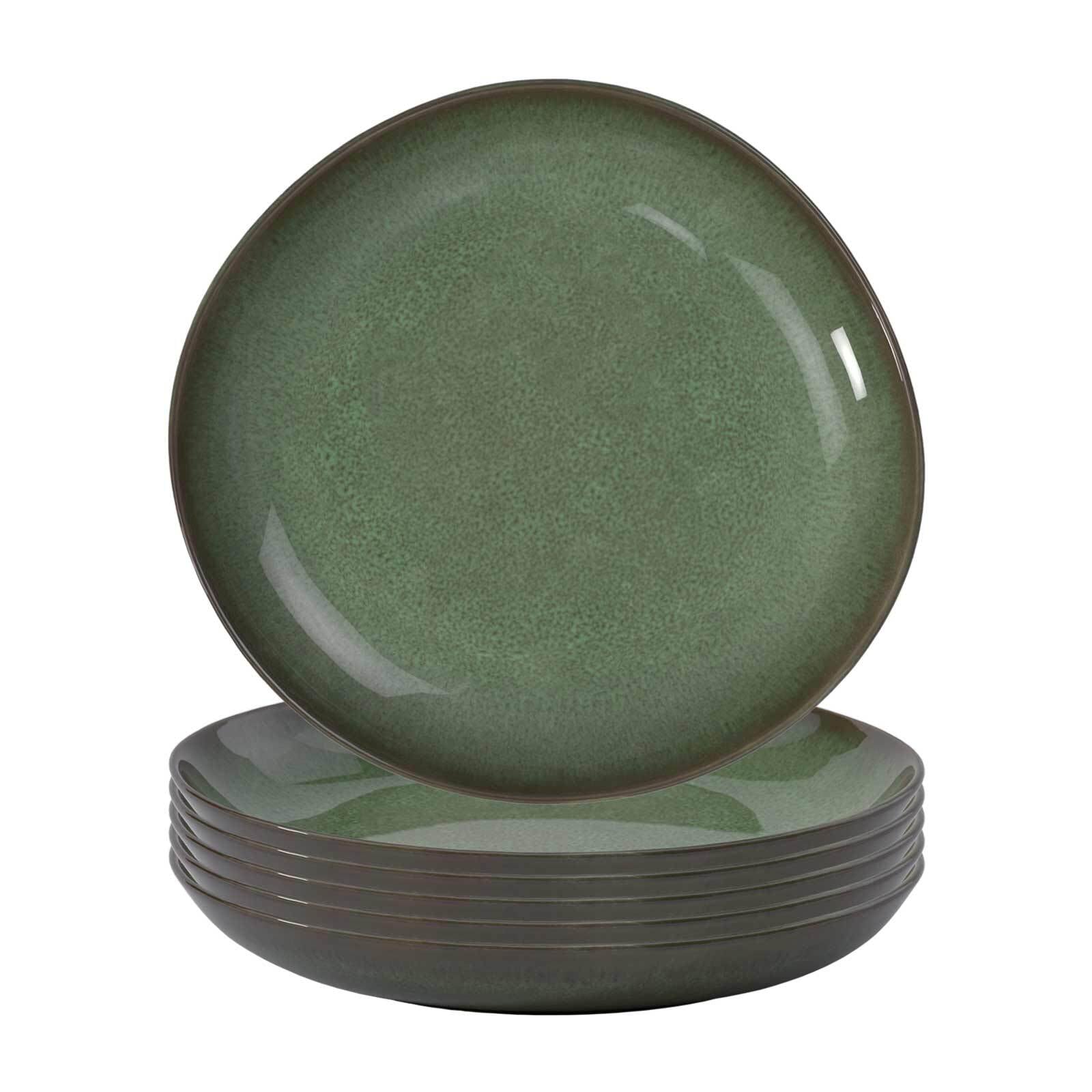 Schale "Schalen flach Lave ø 27 cm 6er Set", grün, LIKE. BY VILLEROY & BOCH, Schüsseln