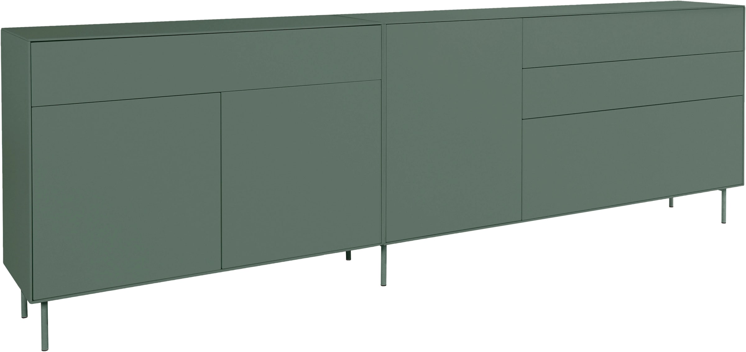 LeGer Home by Lena Gercke Sideboard »Essentials«, (2 St.), Breite: 279cm, MDF lackiert, Push-to-open-Funktion