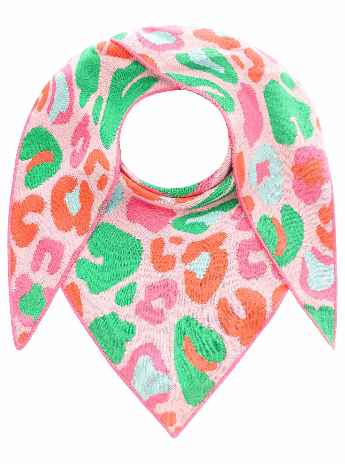 Zwillingsherz Dreieckstuch ""Leo Bunt"", buntes Tuch im Leolook in Neon günstig online kaufen