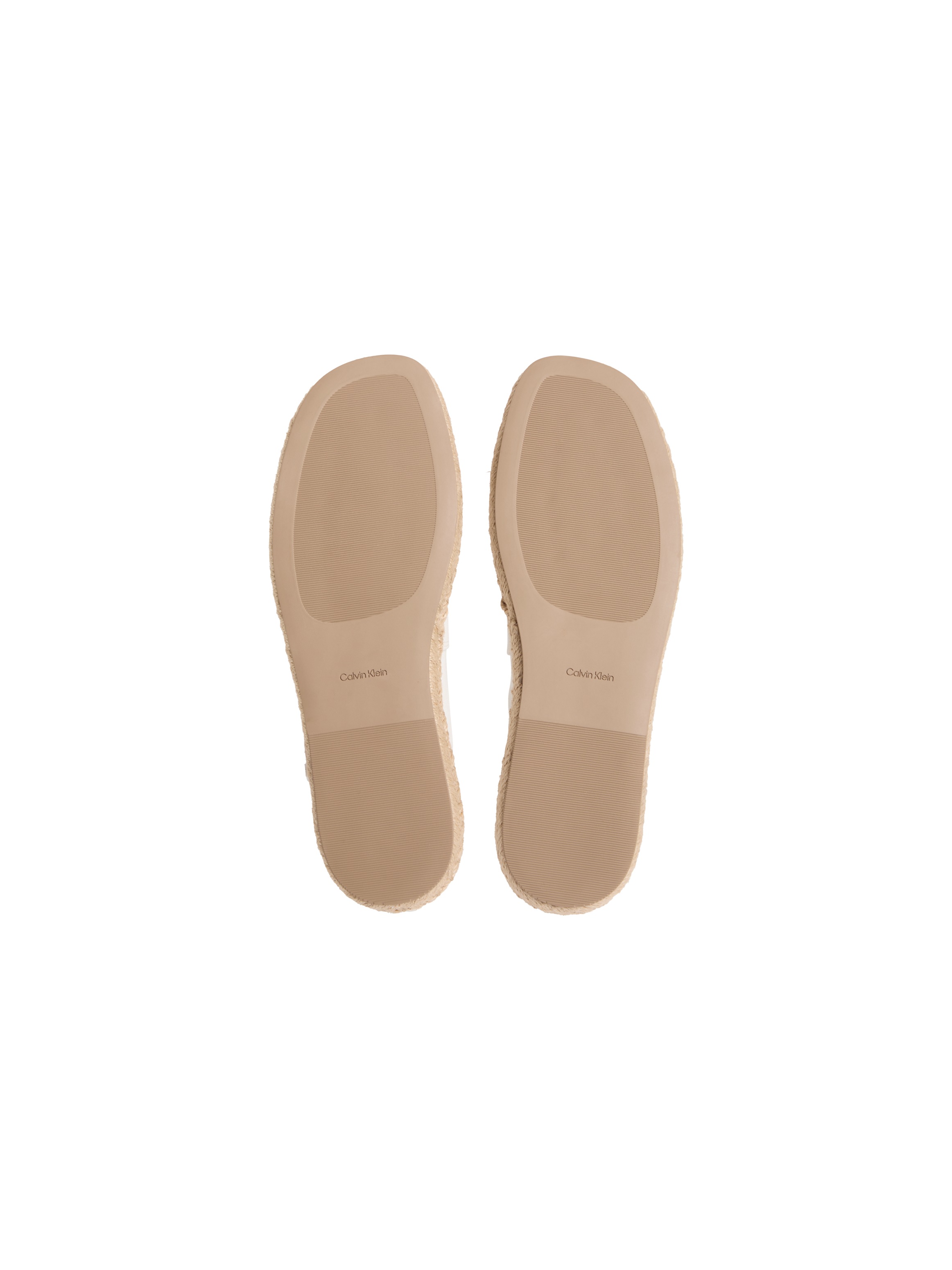 Calvin Klein Oblique Canvas Espadrille White Size 36 2