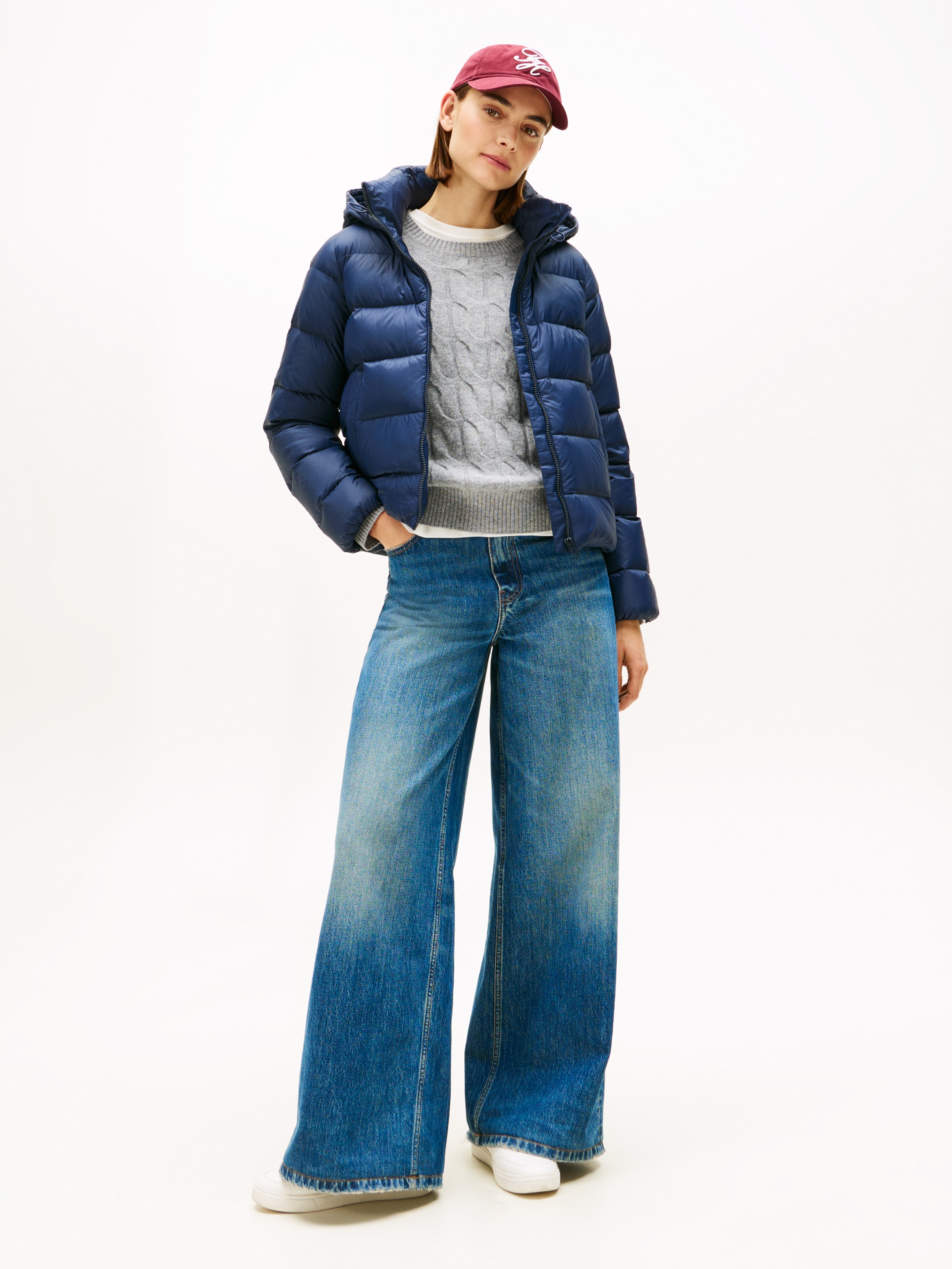 Tommy Hilfiger »LW DOWN CASUAL JACKET« mit Kapuze mit Logoprägung