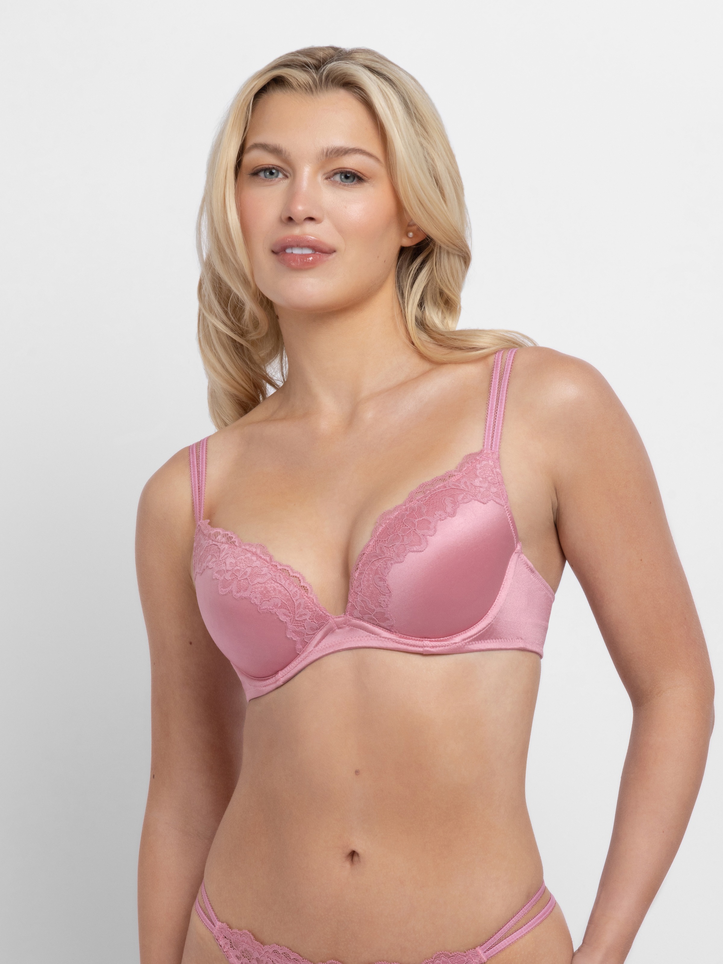 Dorina Push-up-BH »Origins Shiny Micro« 2erPack,  vorgeformte Cups, Spitzendetails, Doppelträger vorn